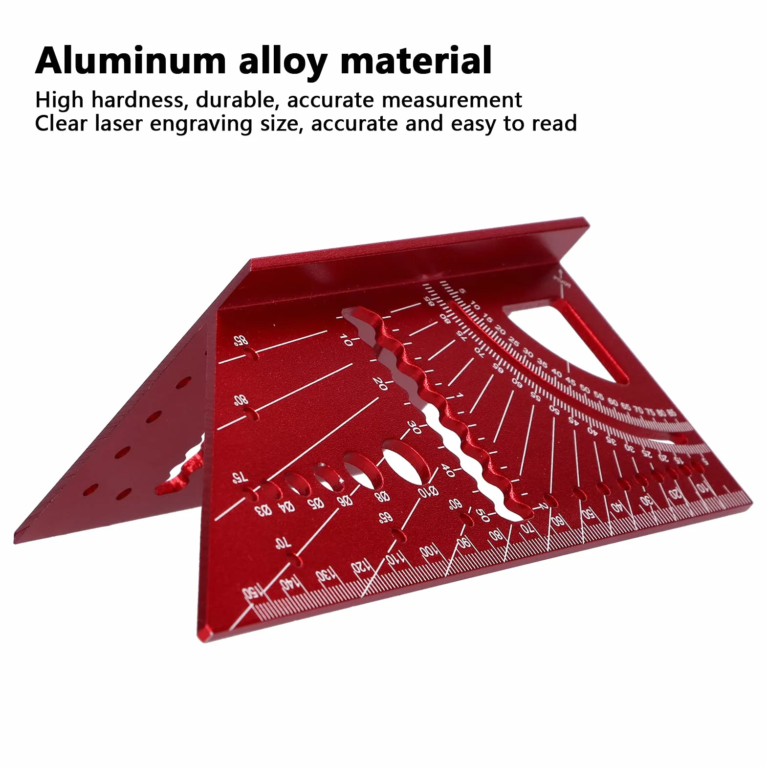 Kątownik kątowy 3D ze stopu aluminium, do obróbki drewna, kwadratowa linijka pomiarowa, 45°, linijka 90°, narzędzie do pomiaru fazowania, do obróbki drewna, pomiar kąta