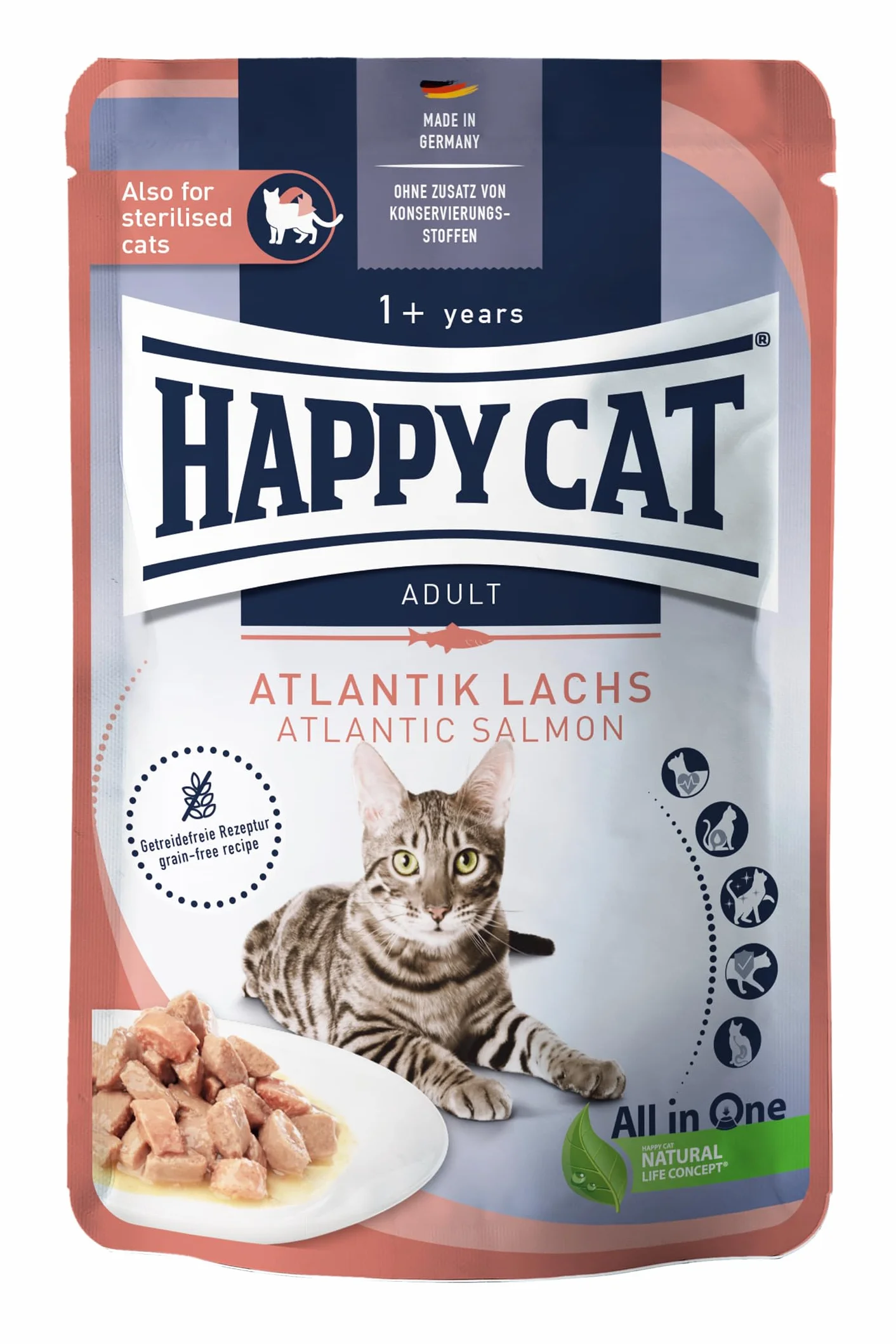 Happy Cat Culinary Meat in Sauce Atlantik łosoś Pouch 85 g