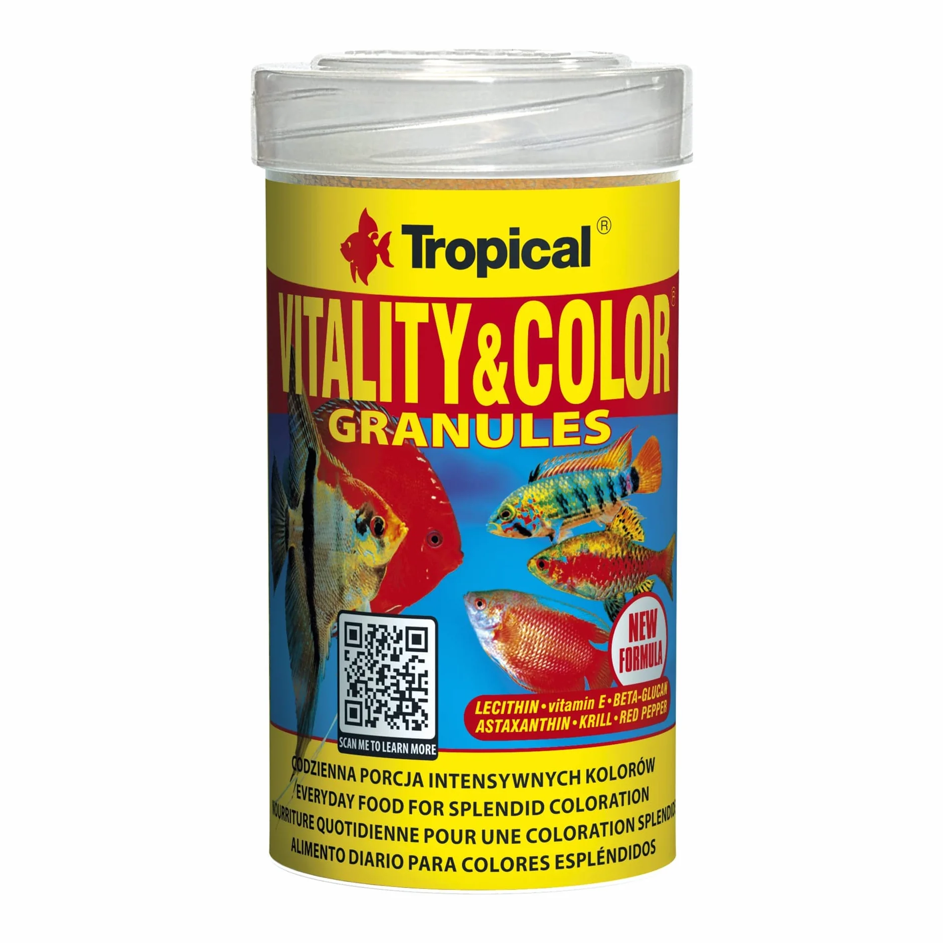 Tropical Wysokobiałkowy pokarm granulowany wybarwiający i witalizujący VITALITY&COLOR GRANULES 100ml / 55g