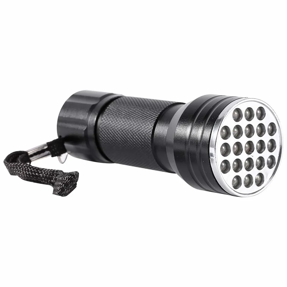 Latarka UV, czarne światło, 21 LED, 395 nM, ręczny detektor światła ultrafioletowego, do suchych plam z moczem psa/kota, pluskwa, skorpiona
