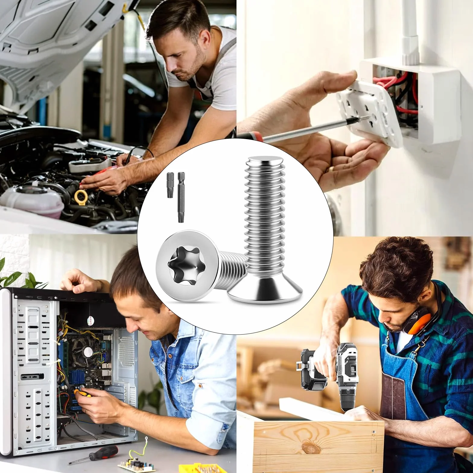 30 sztuk śrub z łbem wpuszczanym M4 x 30 mm, śruby z łbem wpuszczanym M4, stal nierdzewna A2 V2A, z gniazdem Torx/sześciogwiazdkowym, do urządzeń, maszyn, mebli