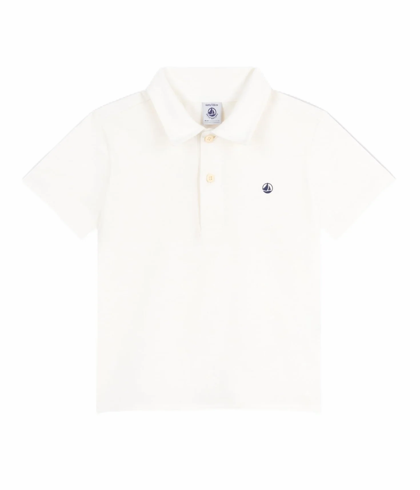 Petit Bateau Chłopięca koszulka polo z krótkim rękawem, biały, 12 lat