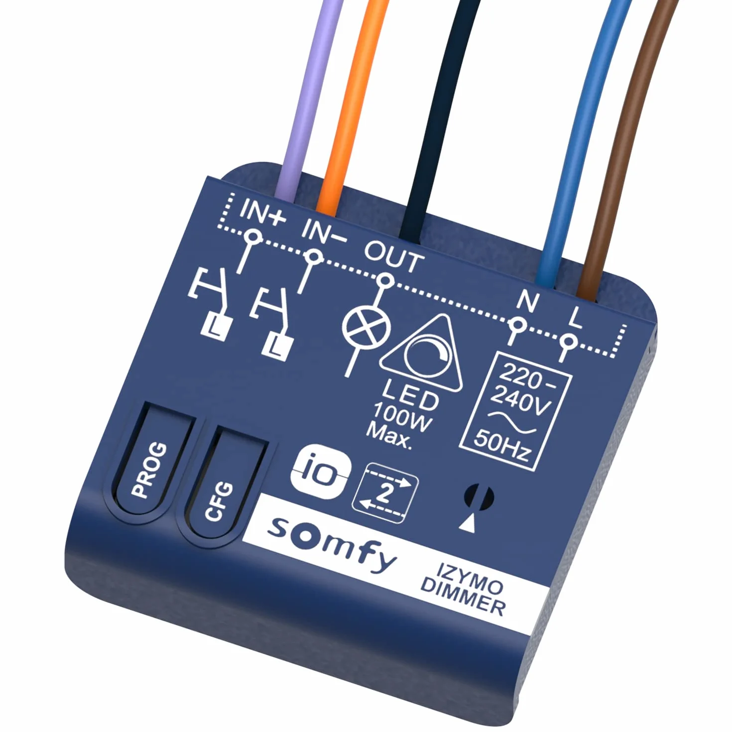 Somfy 1822663 - oświetlenie mikro-odbiornik z Izymo Dimming, technologia IO-HomeControl, kompatybilny z Tahoma (przełącznik)