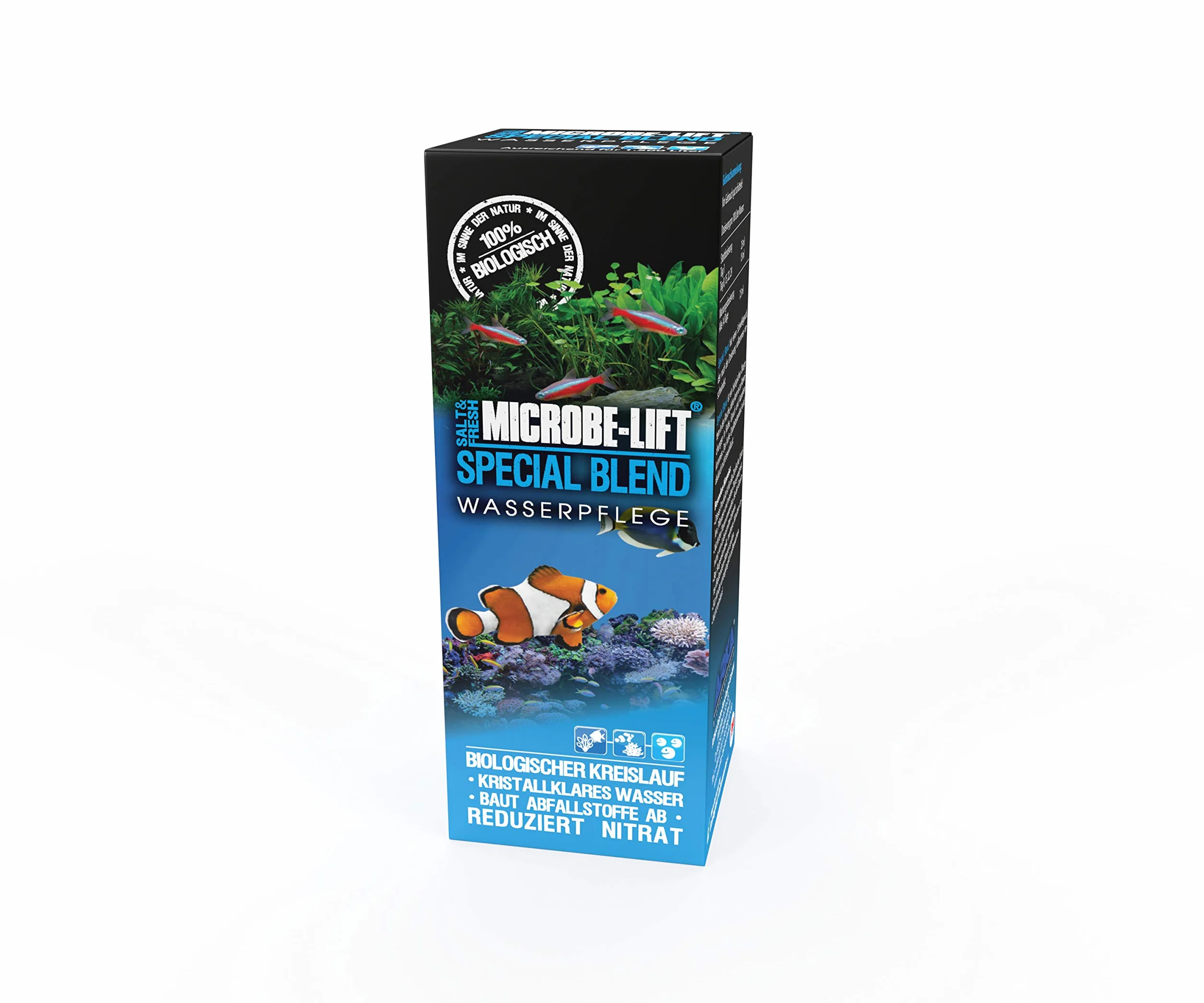 MICROBE-LIFT Special Blend – wysoce aktywne bakterie, do akwarium blisko natury, wspomaga rozkład zanieczyszczeń, woda słodka i morska, 118 ml