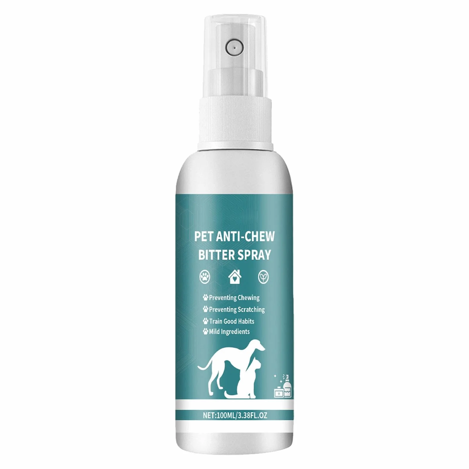 Spray bez gryzienia dla psów | 100 ml gorzki spray zapobiegaj?cy ?uciu dla skutecznego szkolenia zwierz?t domowych | Pomoc w zachowaniu psów i kotów do u?ytku wewn?trz i zewn?trz |