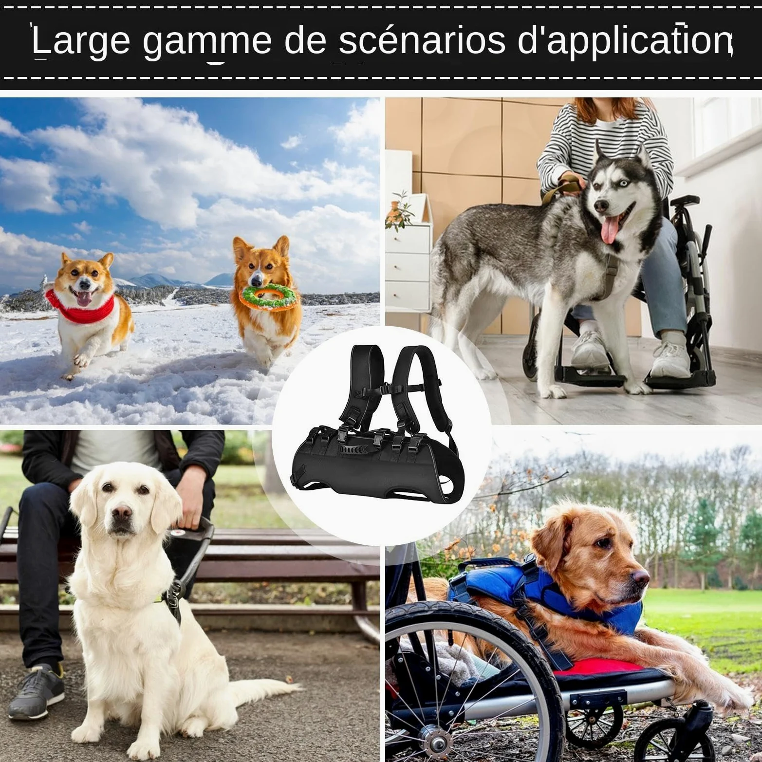 Uprz? ? podtrzymuj?ca, szalik podtrzymuj?cy, uprz? ? do plecaka dla | regulowany tylne biodra dla zwierz?t domowych, szalik podtrzymuj?cy i regeneracyjny