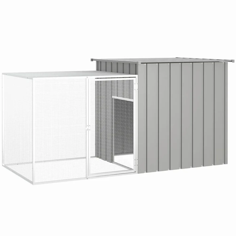 Klatka dla kur Stal ocynkowana szara 200x91x100 cm, CIADAZ Klatka dla Królików, Klatka Świnki, Klatka chomika, Klatka dla kotów, Klatka Szynszyla, Skrzynia dla Królików - SPU:171546