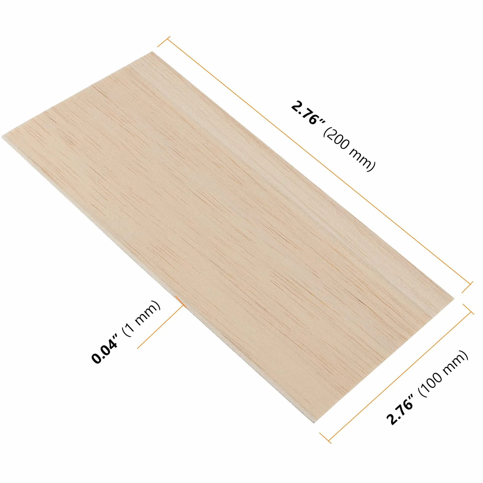 Płyty ze sklejki paulownia 1 mm 200 x 100 mm 16 sztuk do modelarstwa grawerowania