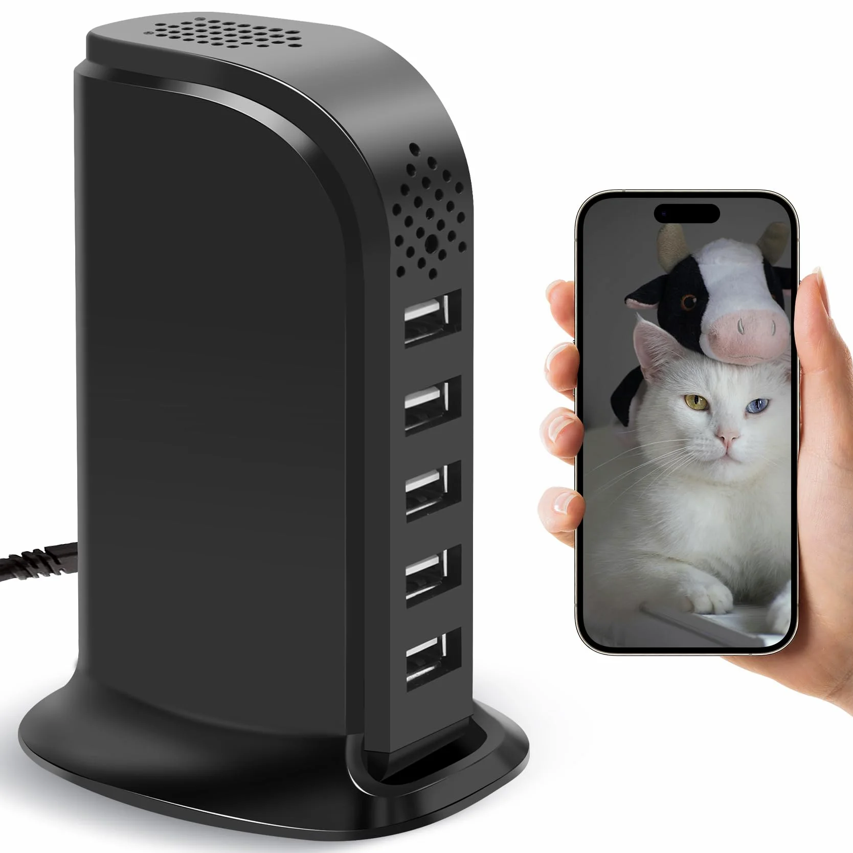 Bezprzewodowa ładowarka USB kamera z wykrywaniem ruchu, kamera bezpieczeństwa w domu | Rejestrator wideo 1080P, bezprzewodowa mała kamera dla zwierząt domowych i bezpieczeństwa domowego, aplikacja na telefon
