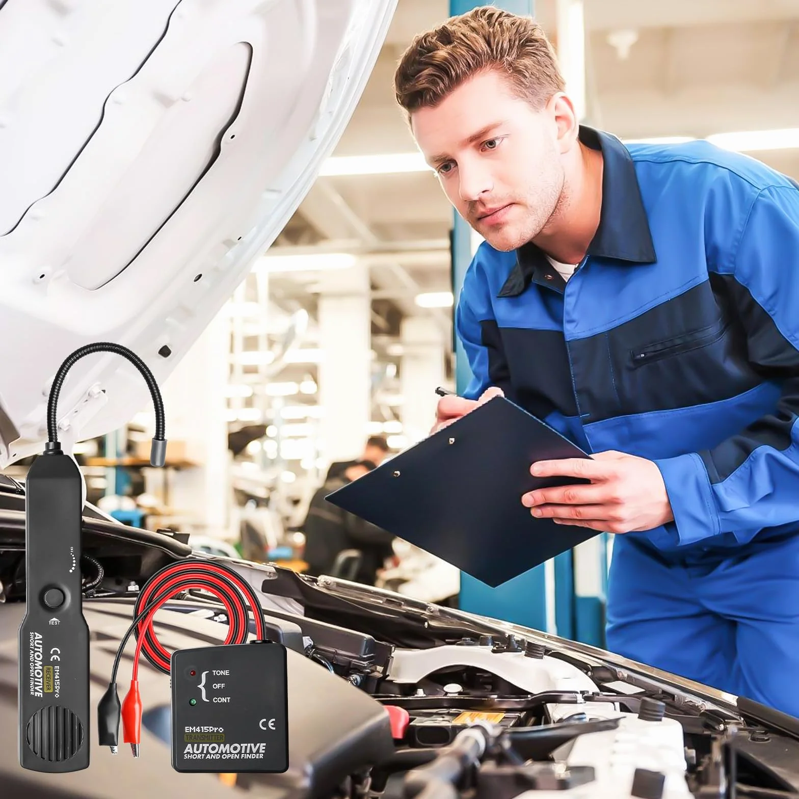 Wyszukiwacz przewodów i generator dźwięku, Cable Tracker Multifunctional tester sieci, tester kabli, identyfikuj przewody i przetestuj przepływ przewodów telefonicznych RJ11 (czarny)