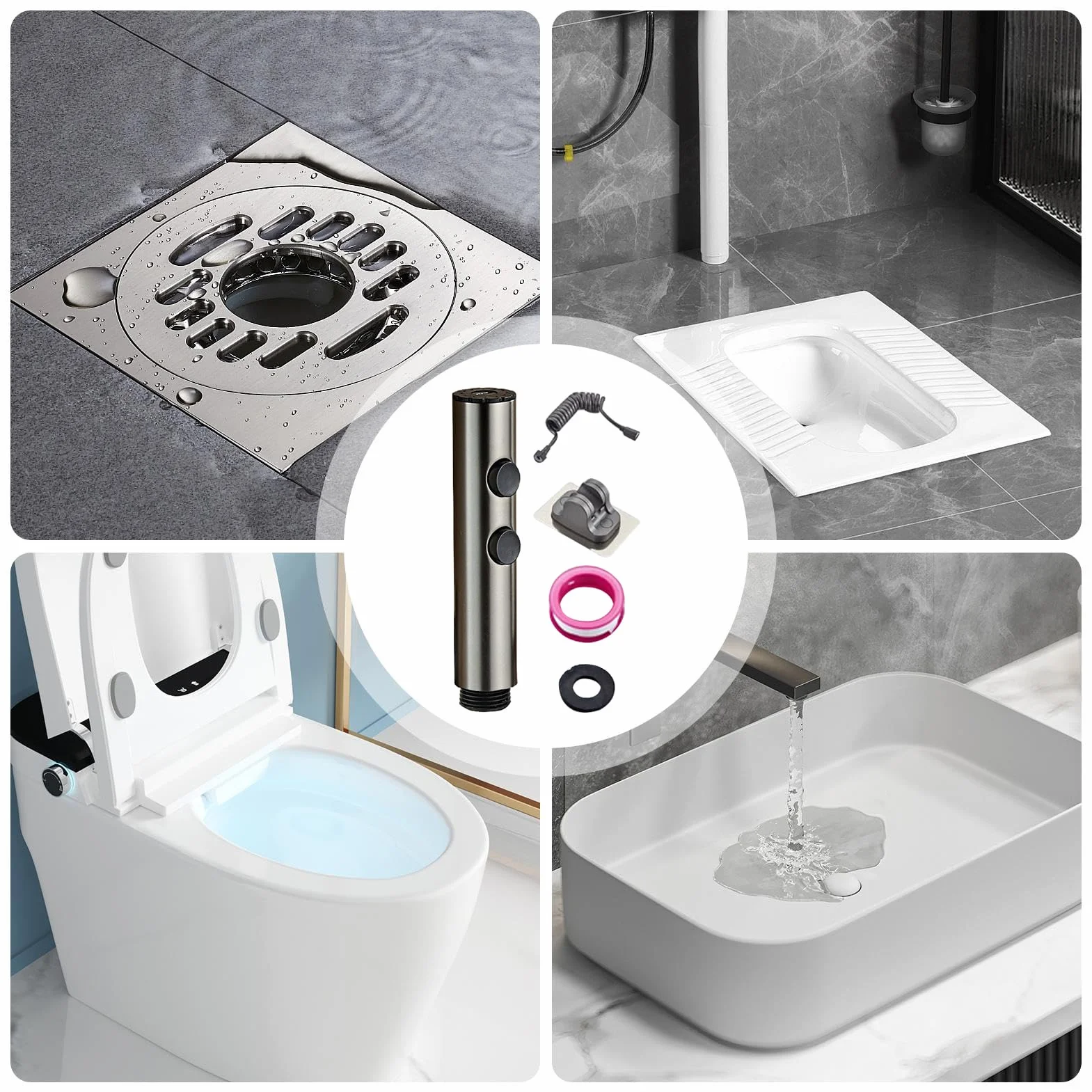 Spryskiwacz Toaletowy | Wężyk Ze Stali Nierdzewnej | Ręczny Bidet Z Regulacją Ciśnienia Wody Do Toalety - do Czyszczenia Toalety Łazienki Mycia Kobiecego Higieny Osobistej Prysznic