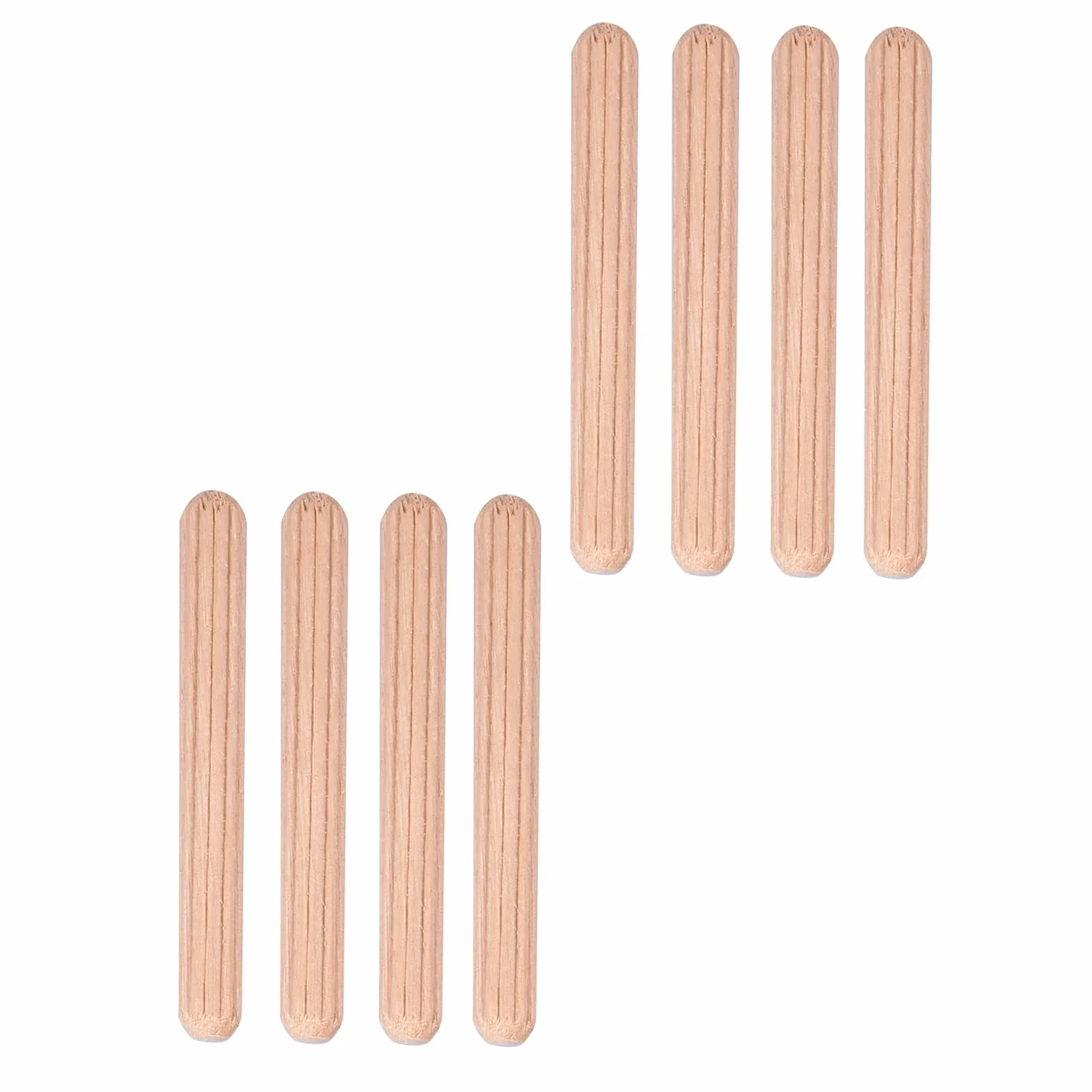 Drewniane kołki M6 × 50 mm Zestaw 50 szt. Okrągły ząbkowany wkręt z twardego drewna