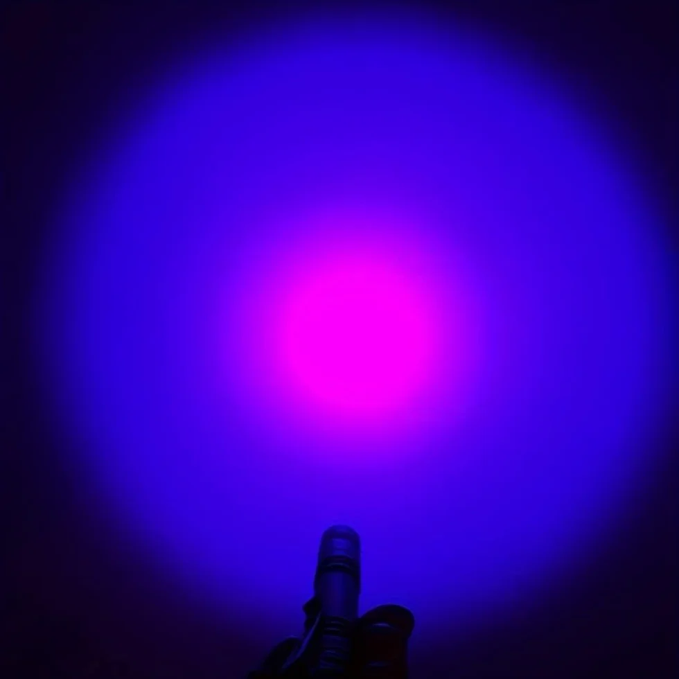 Latarka UV, latarka ultrafioletowa LED 395 nm, wykrywacz czarnego światła do moczu zwierząt domowych, plam, pluskiew, domu, hotelu i innych. 2 baterie AAA (brak w zestawie).