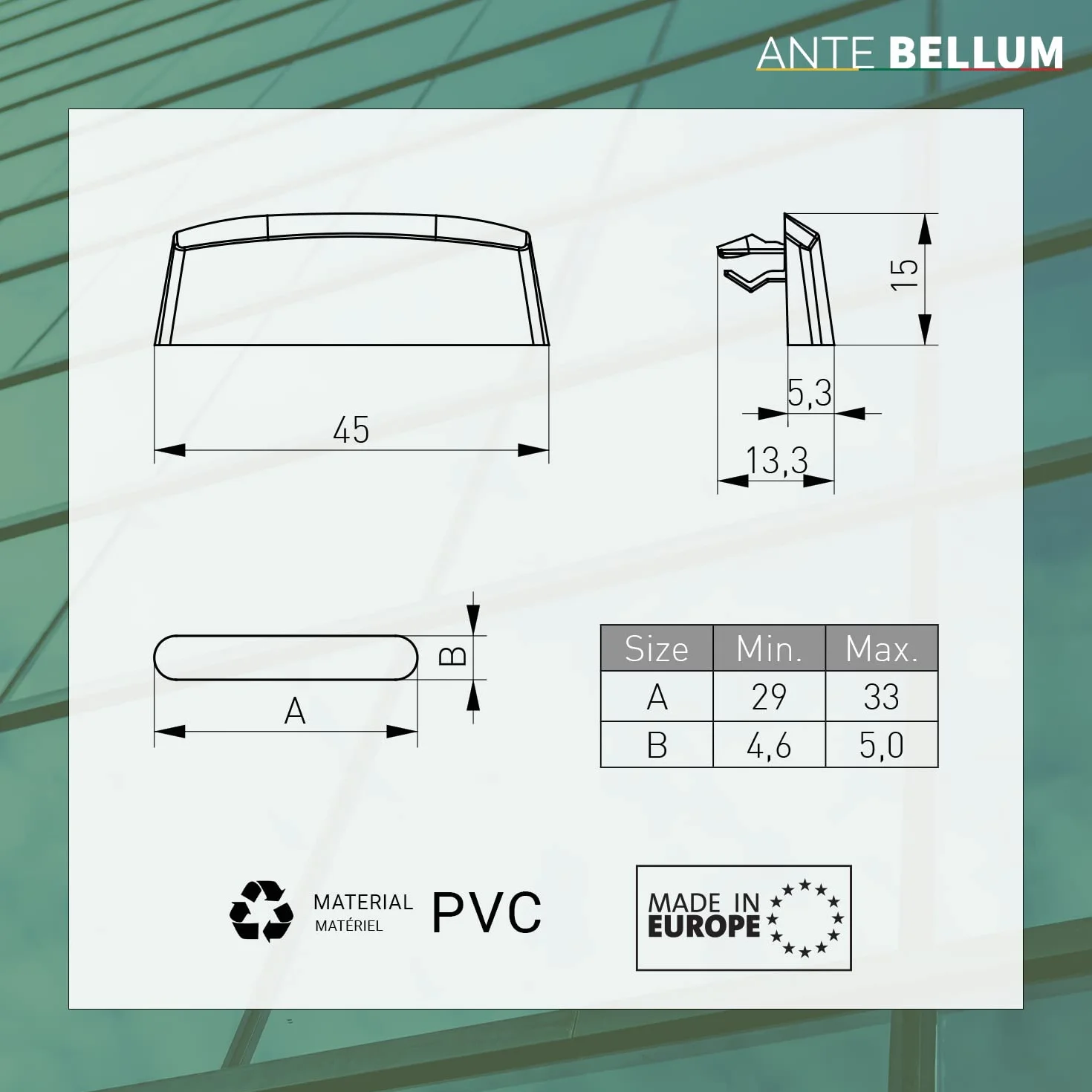 Ante bellum Window vent caps, 45 mm, 25 pieces, caps for drainage holes - prevents water damage to windows (RAL9016)