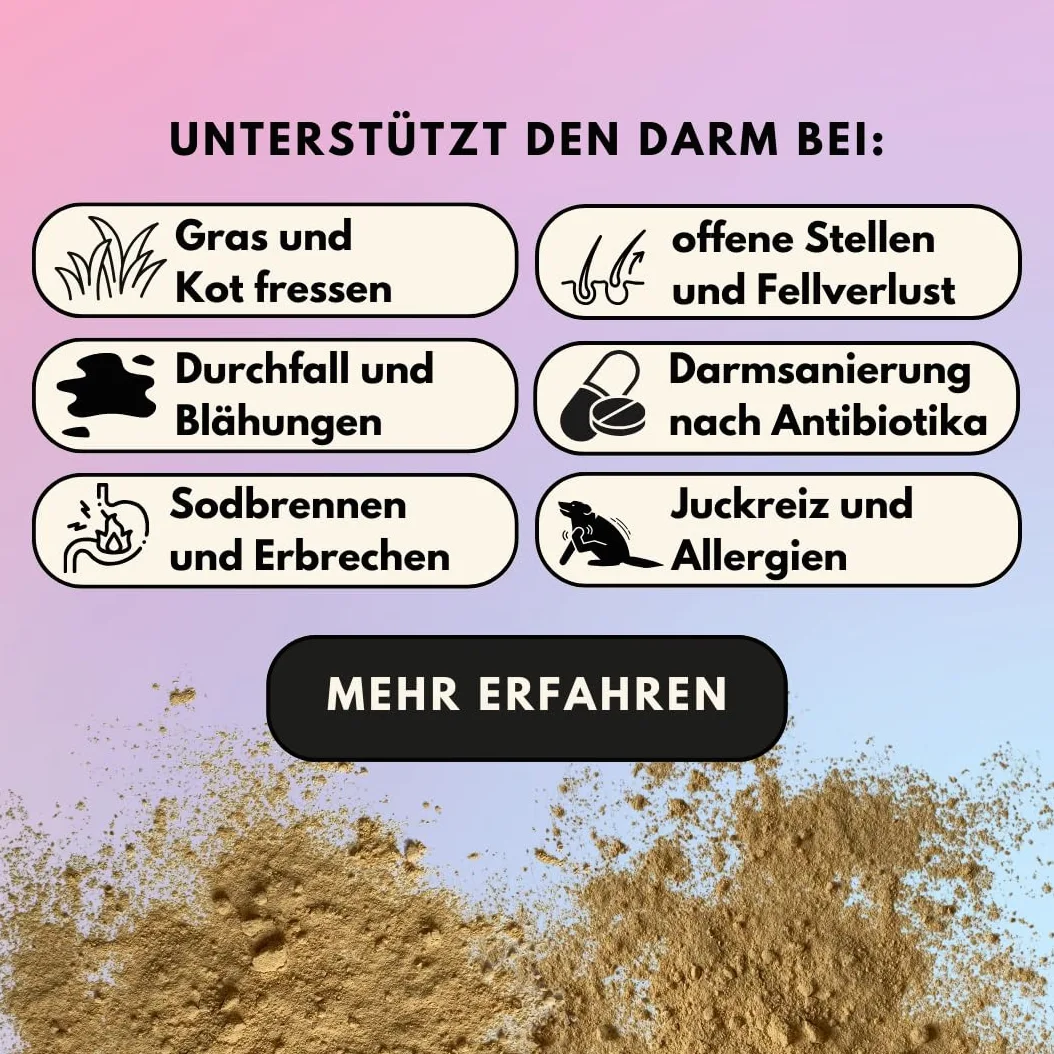 People who Kaer proszek jelitowy dla psów, 2 x 200 g, probiotyki i prebiotyki, wspomaga budowę flory jelitowej psa w przypadku biegunki i regeneracji jelit, proszek ze skórką psyllium, witaminy dla