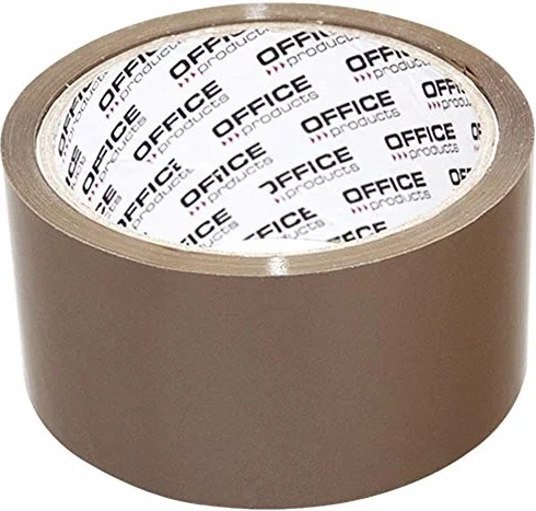 Taśma Pakowa OFFICE PRODUCTS 48mm 50y Brązowa/Koperty i Akcesoria do Wysyłek/Typ-Akrylowa/Rodzaj-Standard/Materiał-Pp/akryl/Kolor-Brązowy/Grubość (mm)-23/13µm / Rozmiar-48/50mm/y