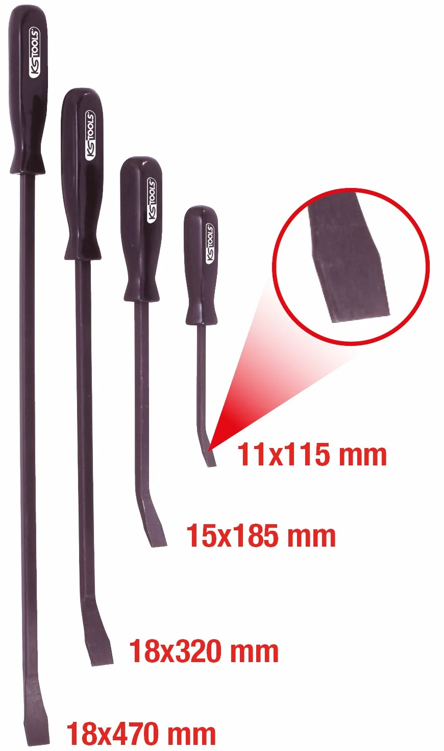 KS Tools 911.8100 Zestaw pretów do podwazania, 4-szt