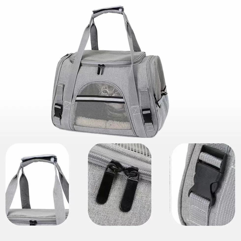 Torba transportowa dla kota 43x28x25 cm przenośna oddychająca