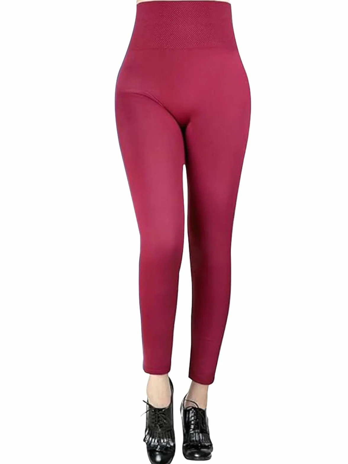 Moon Wood Termiczne legginsy damskie, 7-pak, polarowe, z wysokim stanem, z podszewką do uprawiania sportu i na siłownię