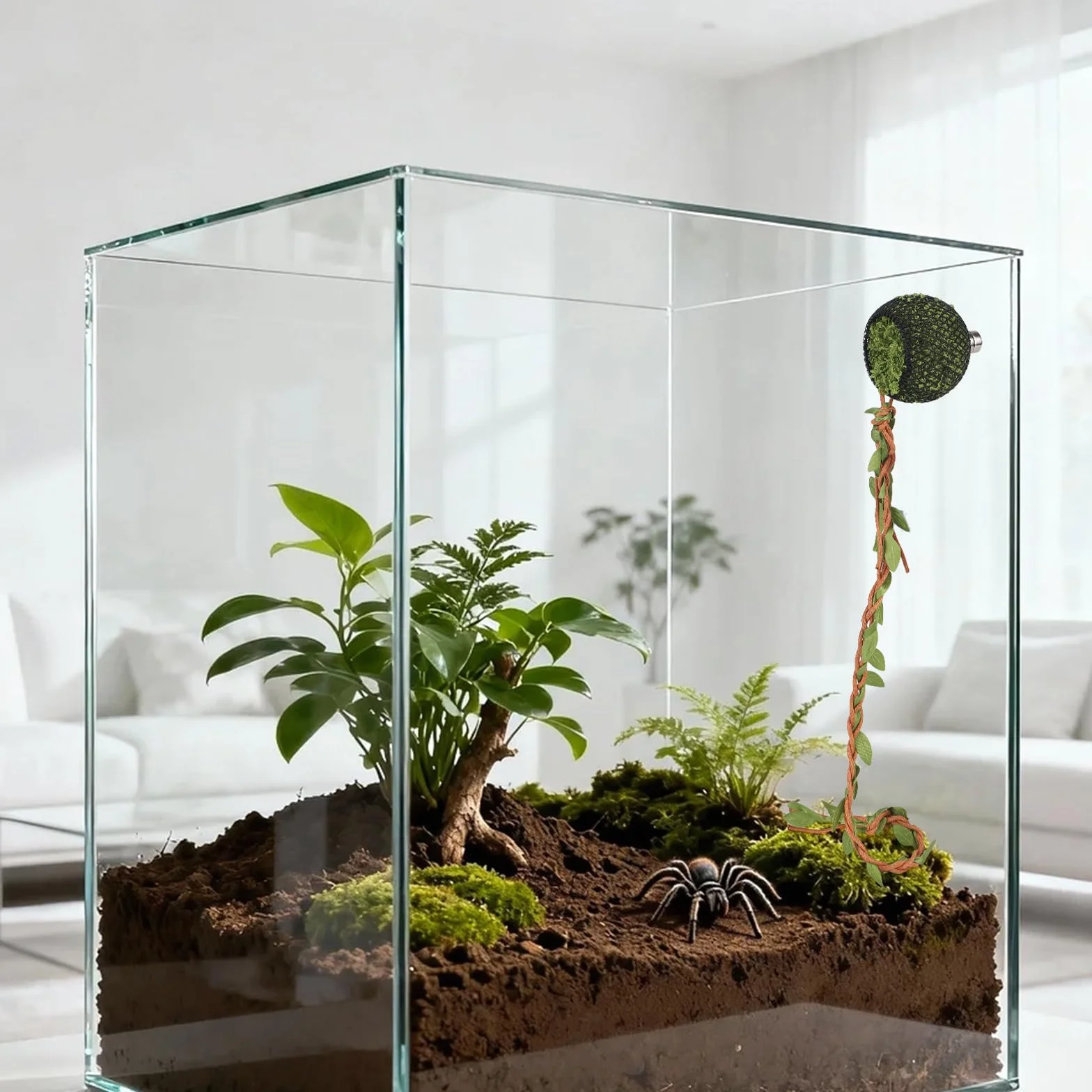 Magnetyczna Kryjówka dla Gadów z Silnymi Magnesami, Mała Kryjówka Płazów Akcesorium do Terrarium dla Skakunów Ptaszników i Domowych Pająków