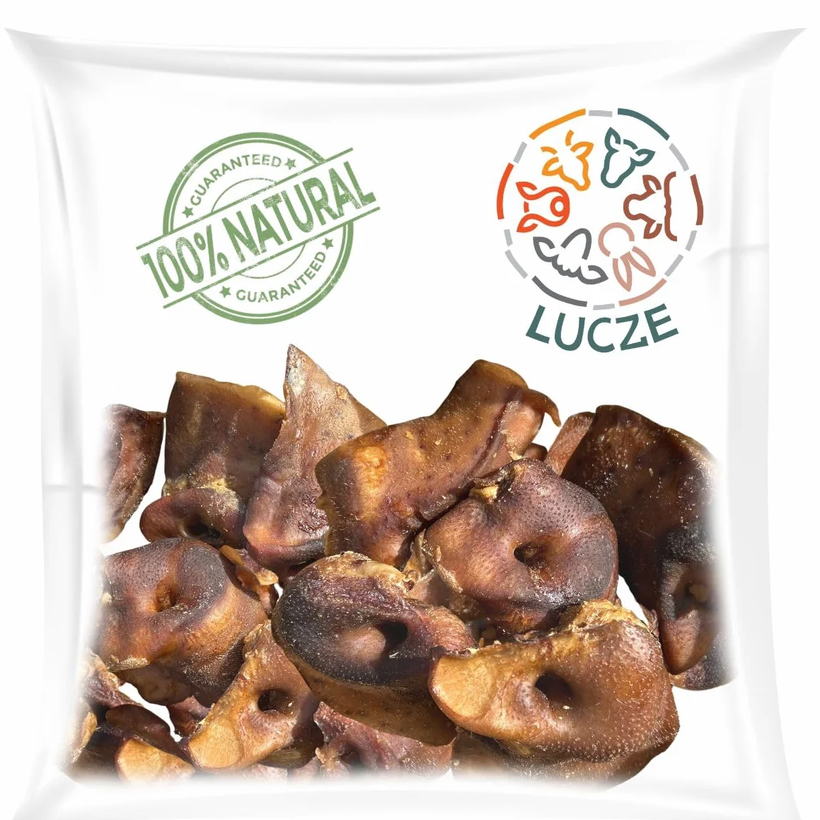 Suszone Noski Wieprzowe dla Psa, Naturalny Gryzak, Lekkostrawny, Bezzbożowy, Bogaty w Białko, Bez Konserwantów, Idealny Przysmak dla małych i dużych ras, Produkcja Polska, 300g