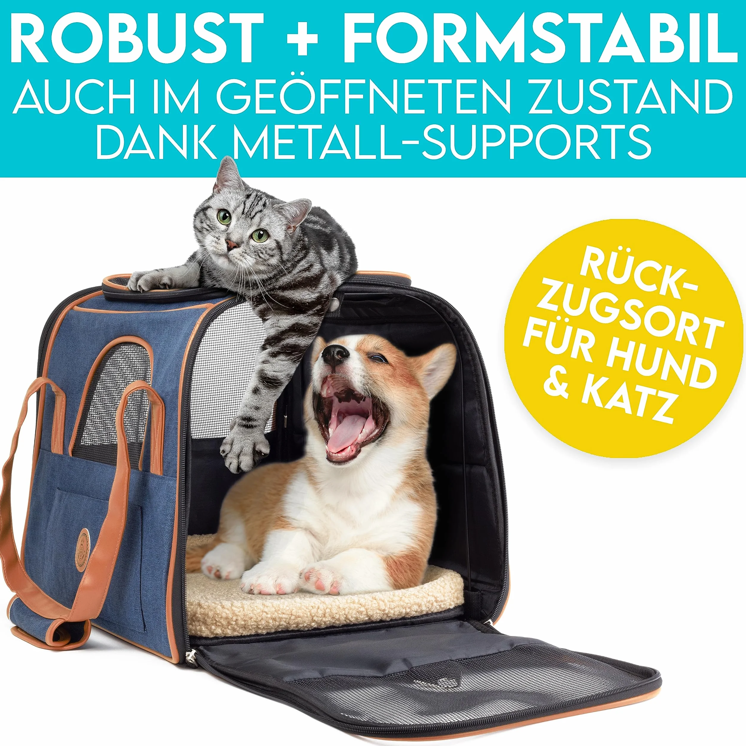 HUND IST KÖNIG Torba transportowa dla psa i kota do 6,5 kg