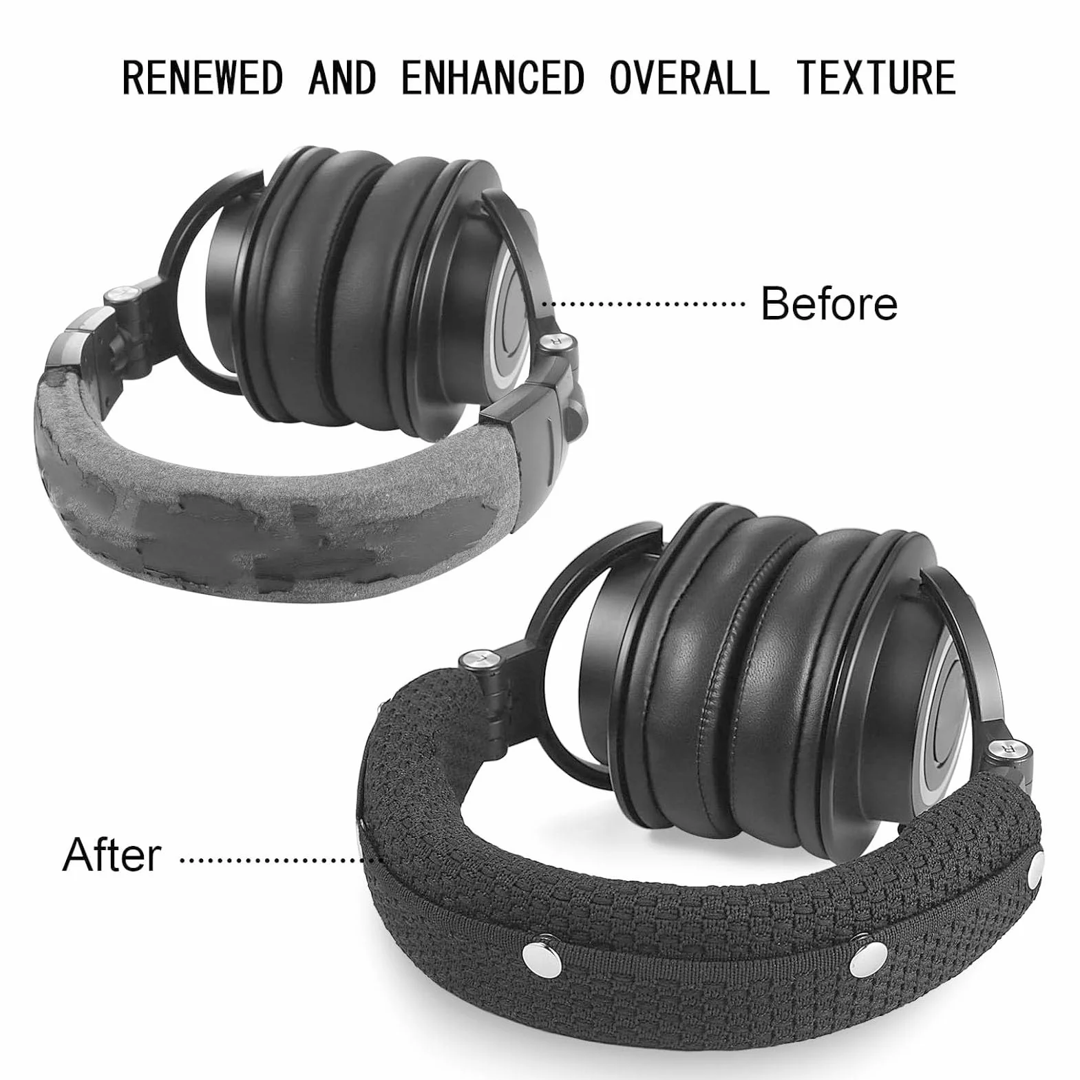Pokrowiec na opaskę na głowę, Bawełniany Wymiana Pałąka Głowy Przycisk Snap 2 Pack 2 Pack dla QC35