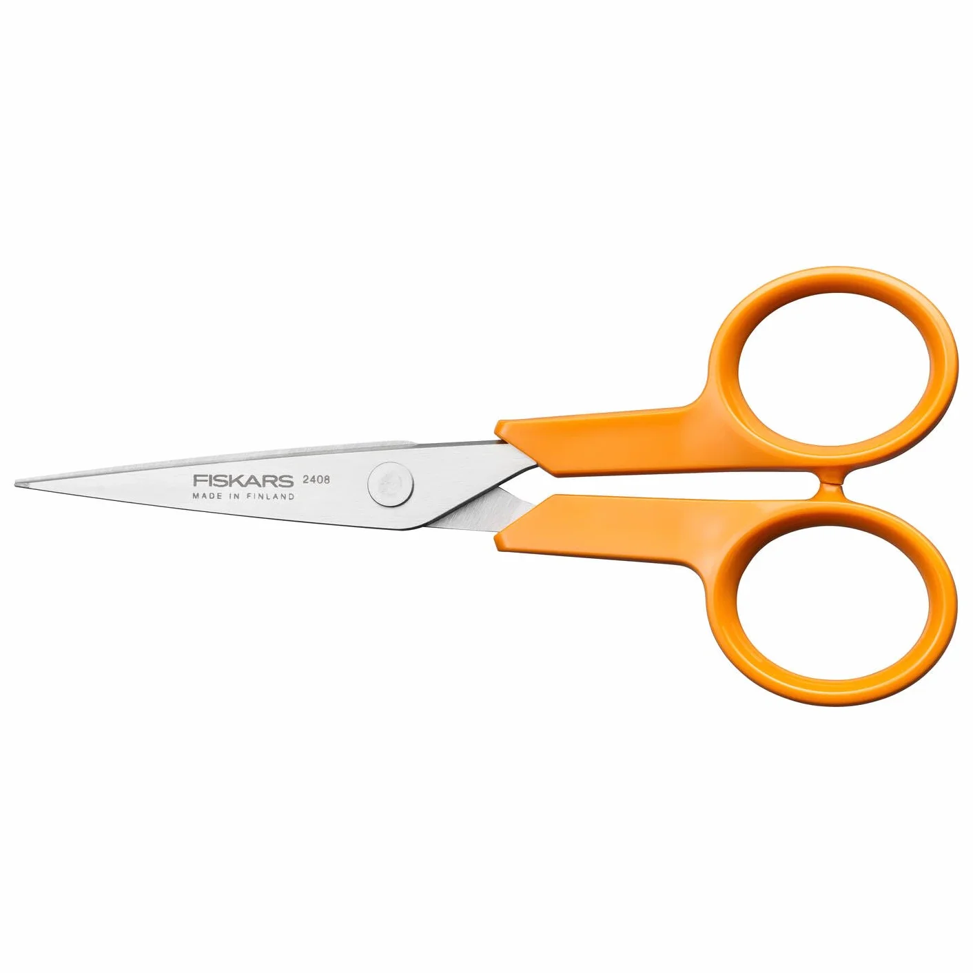 Fiskars Classic Nożyczki do prac ręcznych, dla prawo- i leworęcznych, Długość całkowita: 13 cm, Ulepszona ergonomia uchwytu, Ostrze ze stali nierdzewnej/plastikowe uchwyty, Pomarańczowy, 1075057