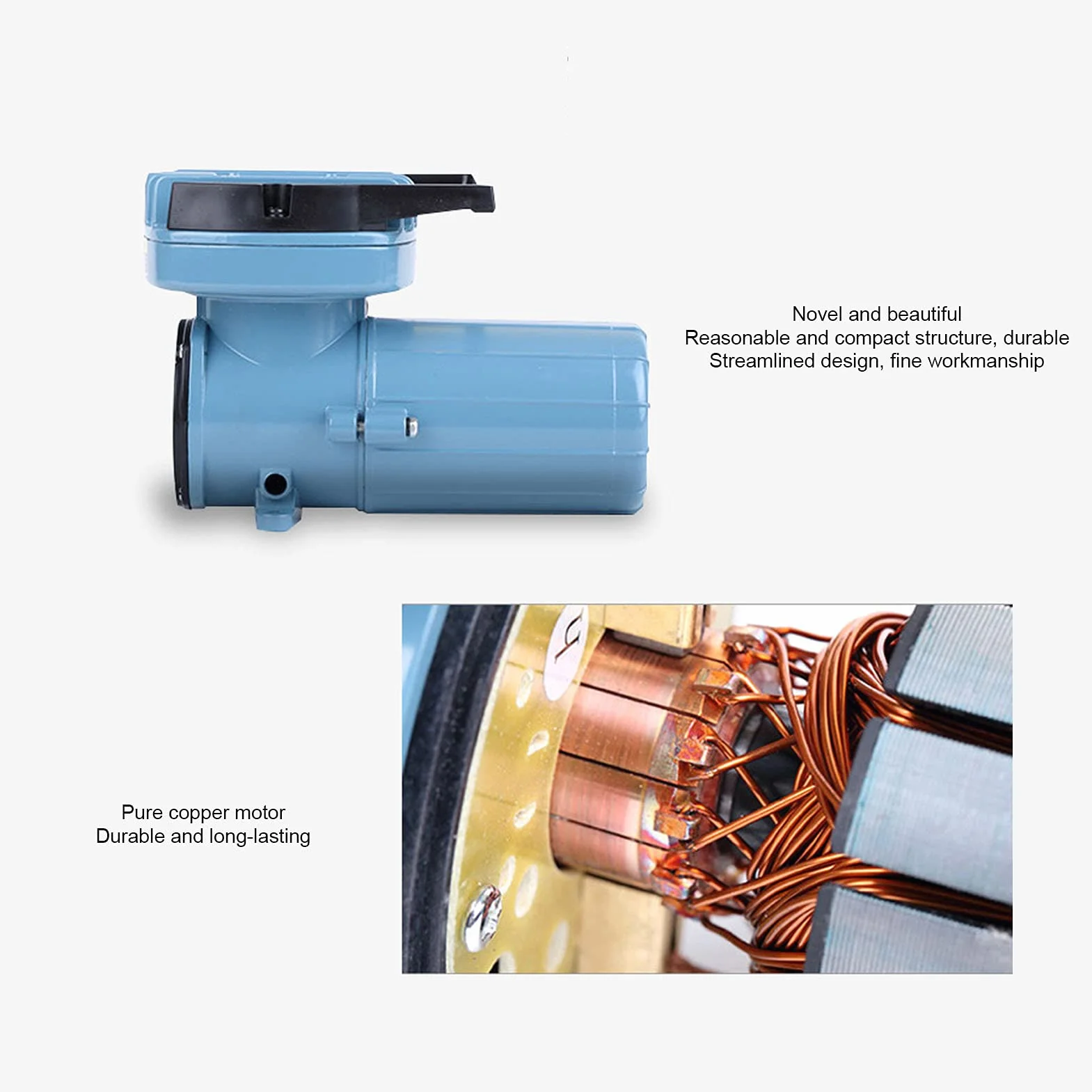 Fabater Pompa Tlenu DC 12 V 18 W do Akwarium, Pompa Powietrza do Akwarium o Konstrukcji Bezolejowej, Wysokociśnieniowa Napowietrzająca 38 L/min Systemu Hydroponicznego W Stawie Akwakultury