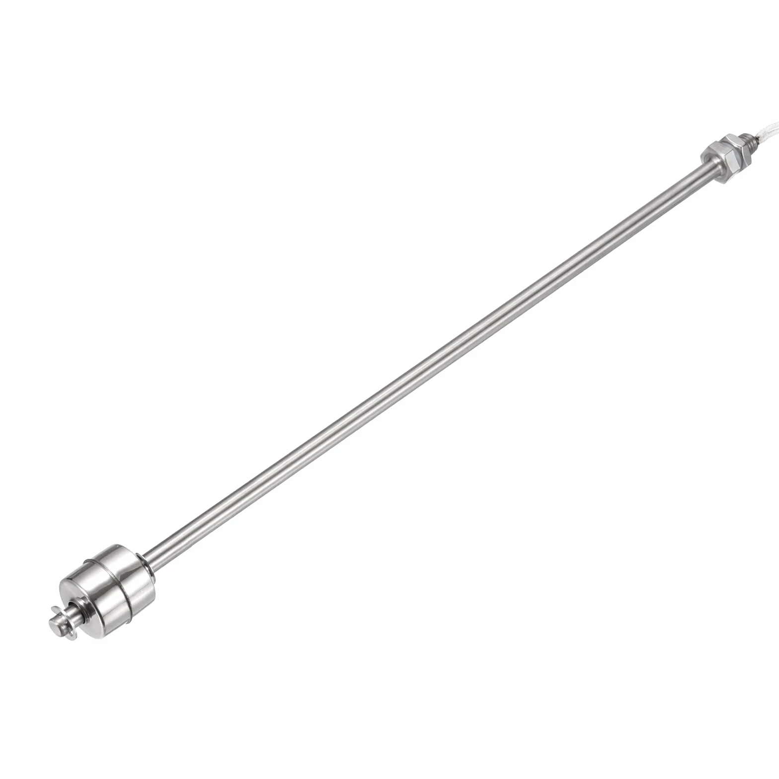 QUARKZMAN Przełącznik pływakowy ze stali nierdzewnej, pręt 300 mm 110 V DC 0,2 A Pionowy czujnik poziomu wody Gwint M10 Kontroler poziomu cieczy do pompy/alarmu 1 szt