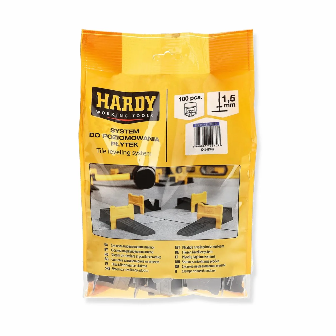 HARDY klipsy do fug 1,5 mm, 100 sztuk worków
