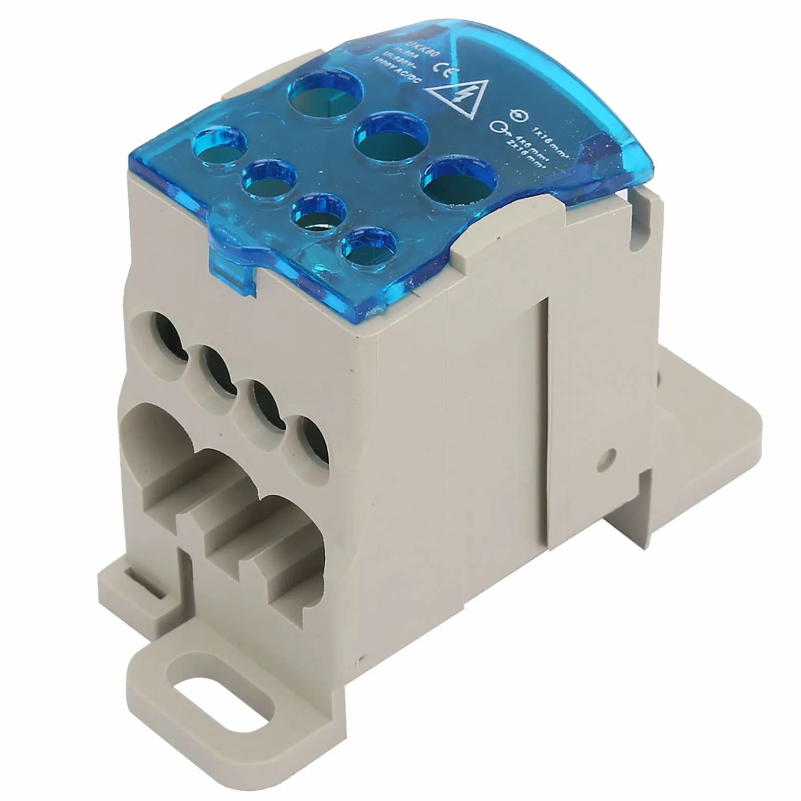 80A Skrzynka przyłączeniowa elektryczna Blok Skrzynka przyłączeniowa Złącze przewodu elektrycznego Szyna DIN Skrzynka ochronna dystrybucji zasilania