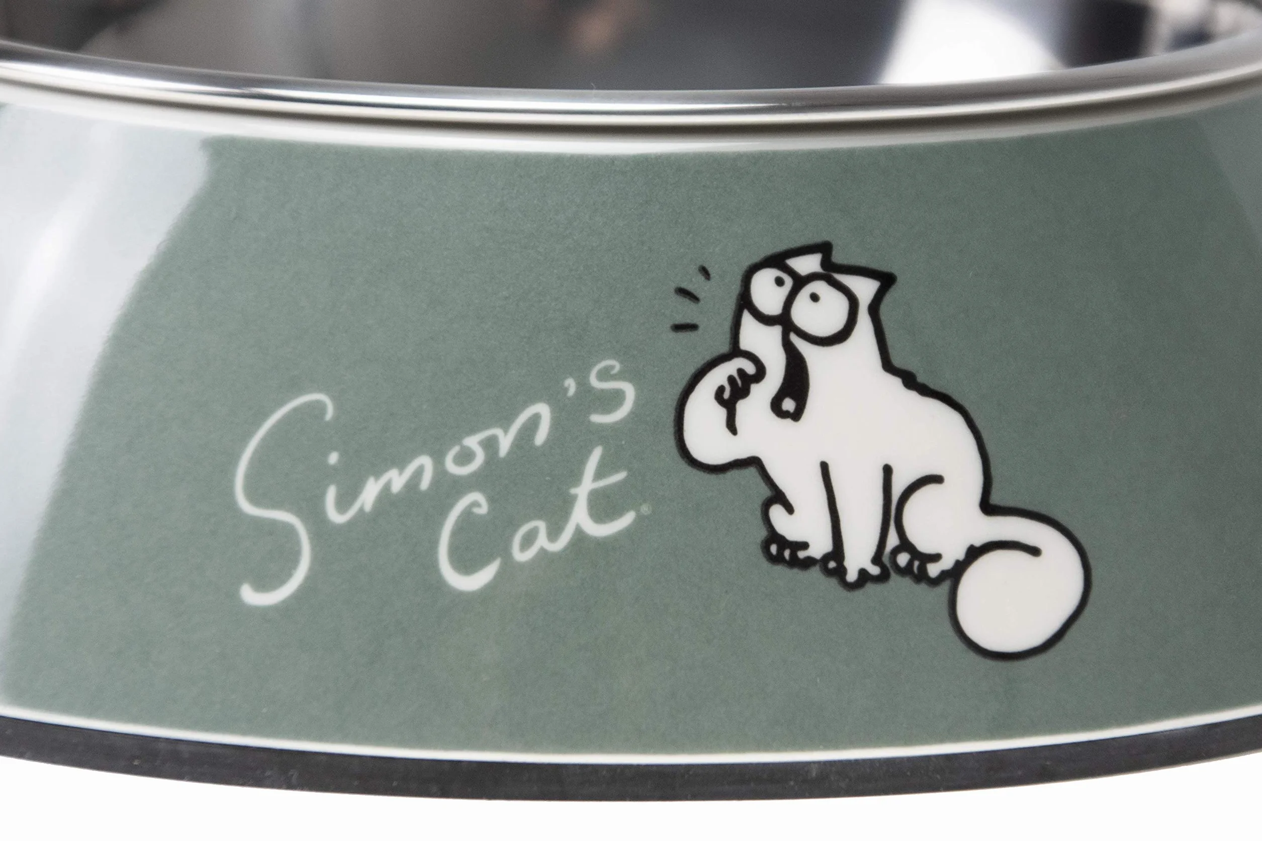 Karlie 522105 Simon's Cat miska dla kota dł.: 14 cm szer.: 14 cm wys.: 4,5 cm 160 ml zielona