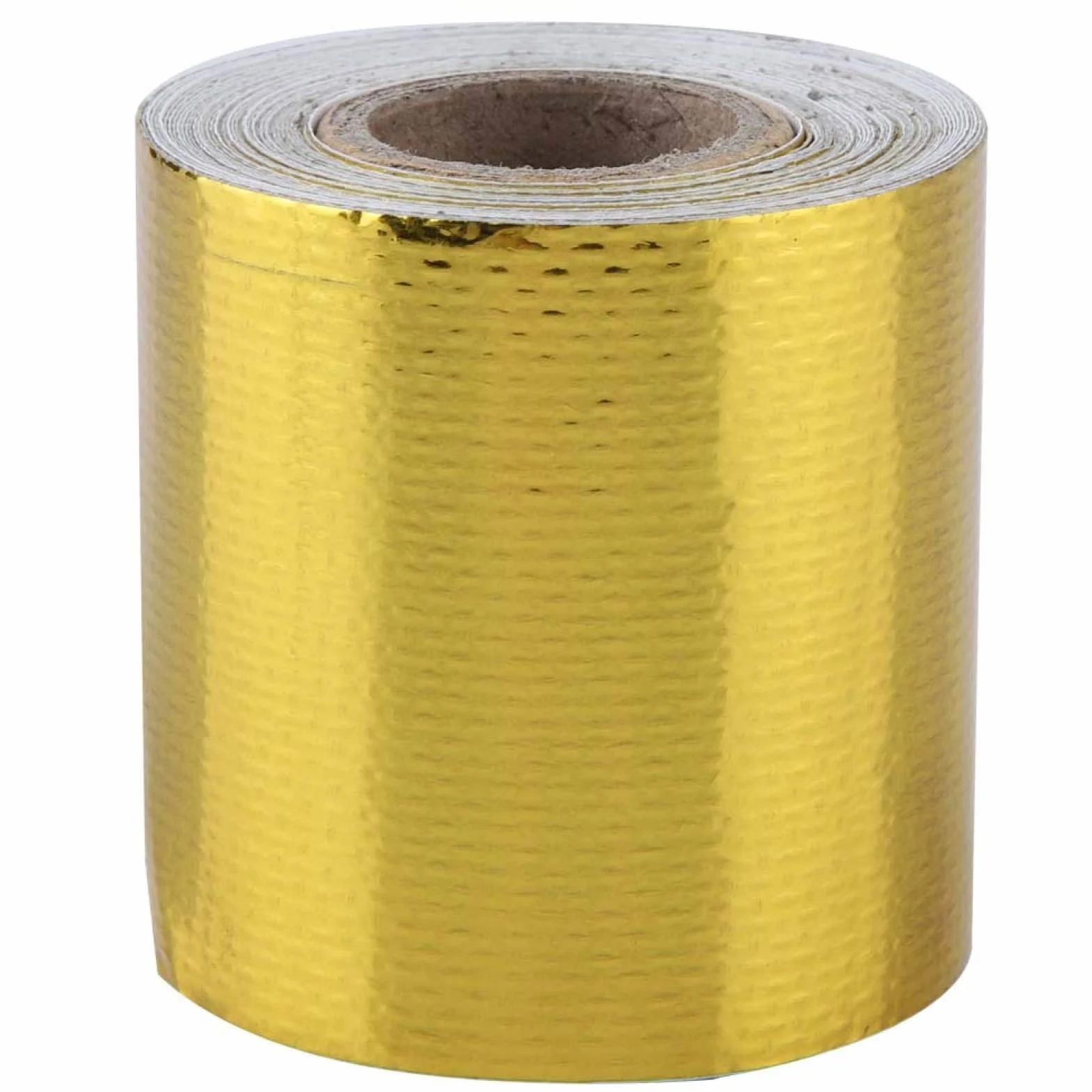 Aluminiowa taśma klejąca do pakowania, 5 M x 5 cm taśma do pakowania odblaskowa folia aluminiowa klej samochodowy do samoprzylepnej obudowy termicznej, złota taśma (złota 5 m x 5 cm) taśma termiczna