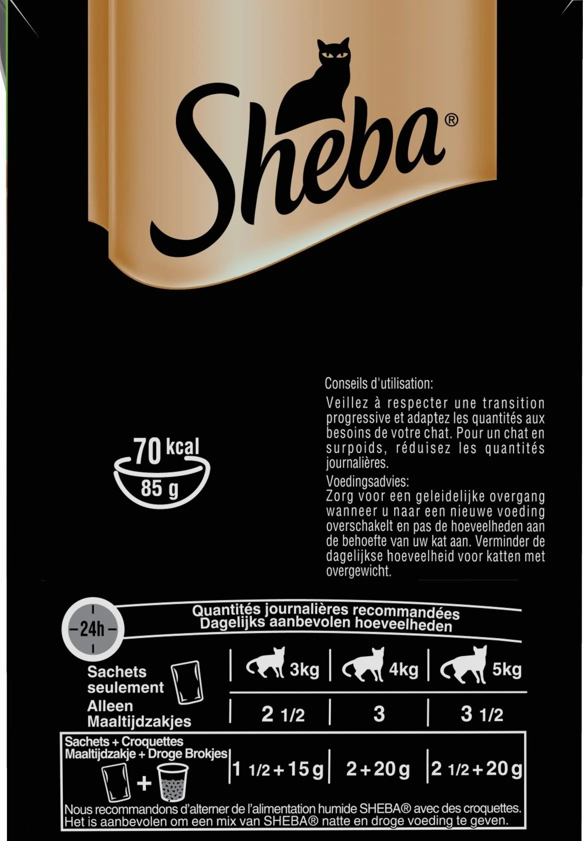 Sheba Mini filety w sosie dla dorosłych kotów - mokra karma dla kotów - selekcja lądowa i morska - Świeże woreczki 48 x 85g