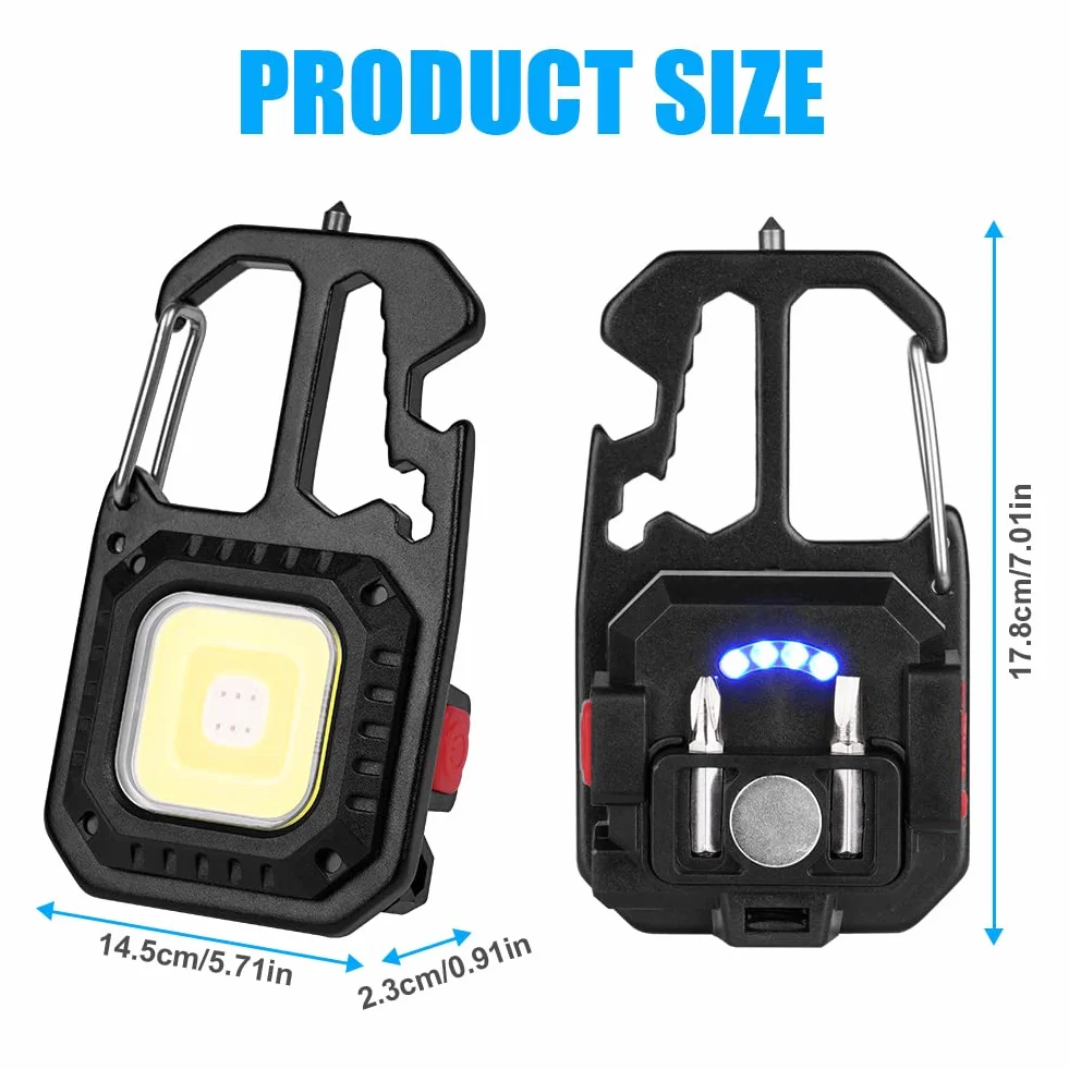 flintronic Mini latarki inspekcyjne, 800 lumenów LED, naładowalna latarka robocza, 7 trybów, latarka mechaniczna, przenośna latarka robocza, małe latarki wodoodporne do napraw campingowych, zestaw