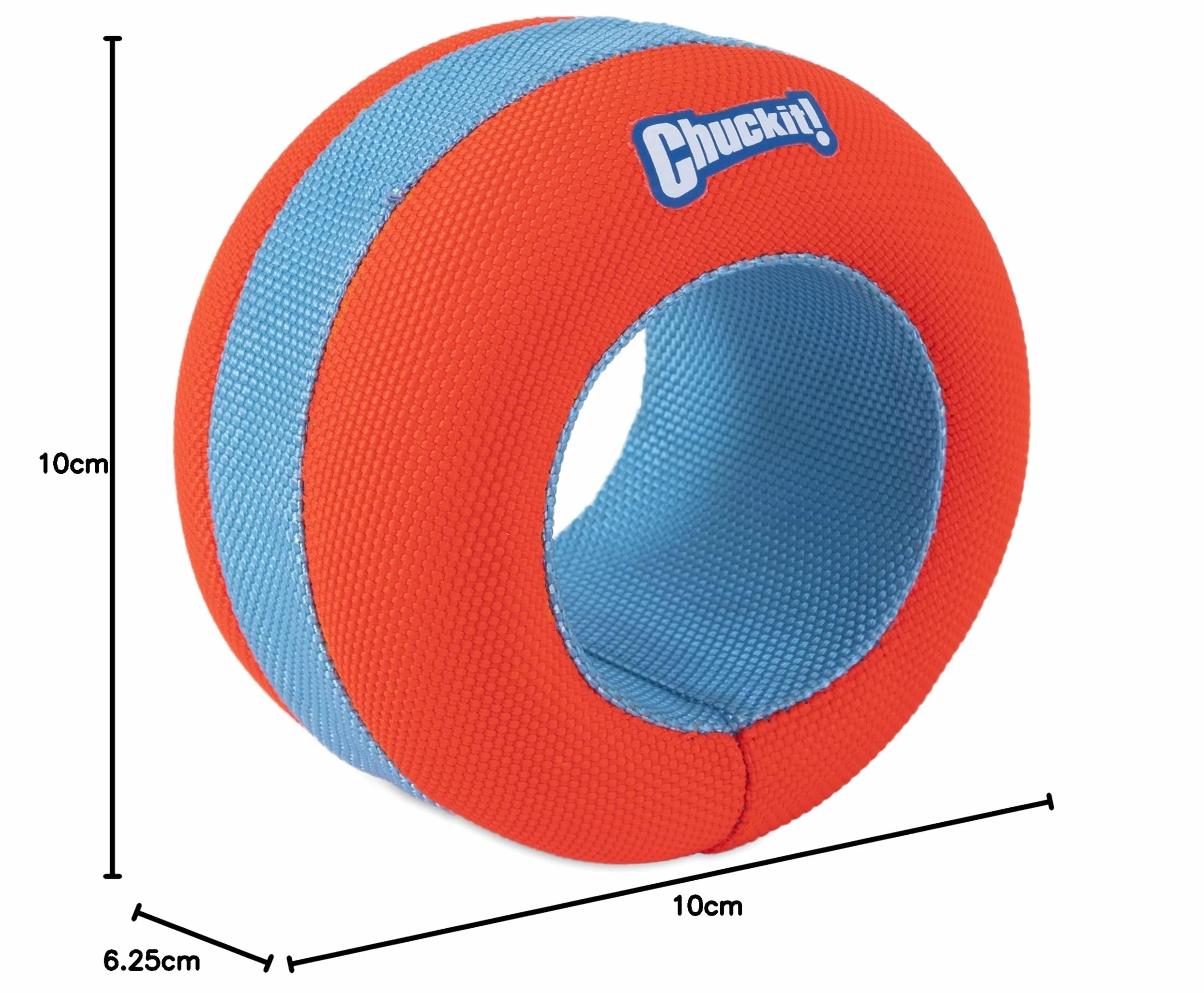 Chuckit! - Amphibious Roller – zabawka do pościgu dla psów – niezatapialna zabawka, która unosi się na powierzchni wody, koło do zabaw wodnych, rozmiar uniwersalny, średnica 10 cm