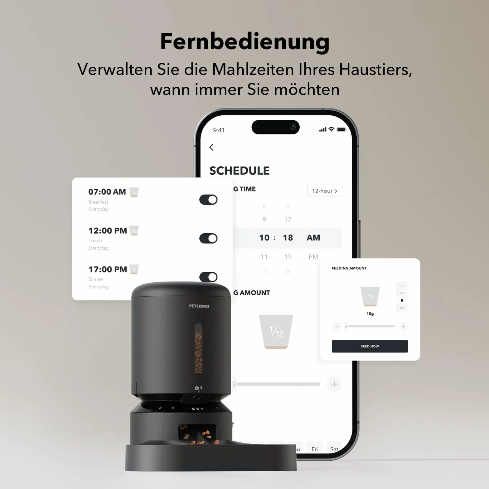 PETLIBRO ETLIBRO Dozownik karmy 2 kot z kamerą 1080P, 5G i 2,4G WiFi automatyczny karmnik dla zwierząt z miskami ze stali nierdzewnej, miski dla kotów lub psów