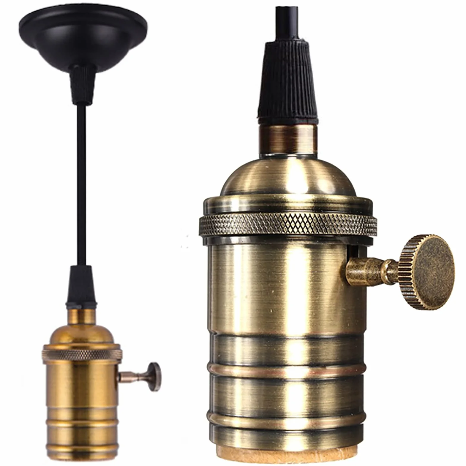 Oprawka lampy w stylu retro E26/E27, podstawa do żarówki, oprawka w stylu vintage, oprawka sufitowa, styl antyczny, na ścianę, stół i sufit, akcesoria DIY