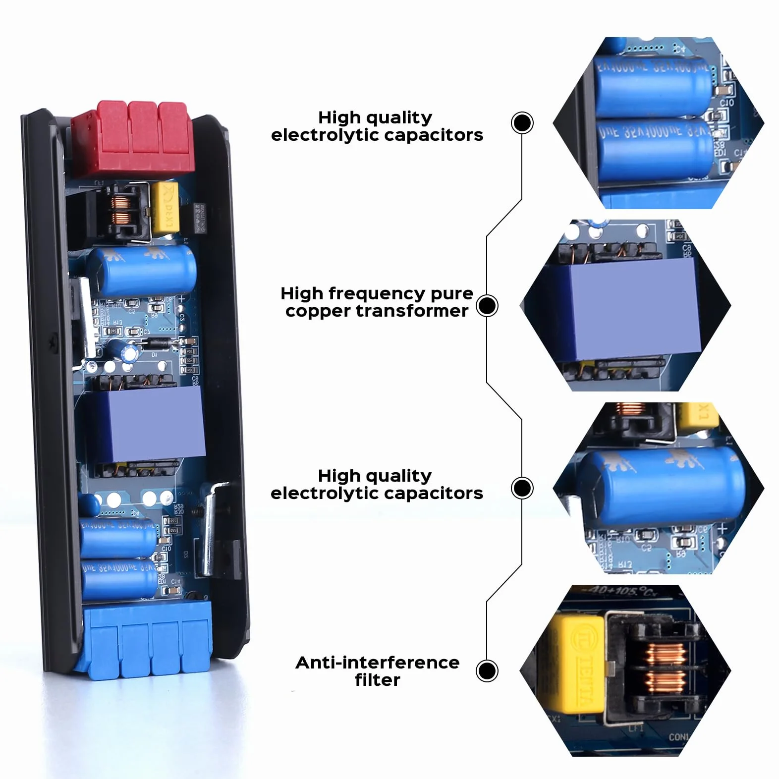 Transformator LED 24V 400W Zasilacz Sterownik LED 16.6A Zasilacz Wejście 220V AC na 24V DC Transformatora Sterownik Stałego Napięcia LED Niskonapięciowy Niskie Transformator