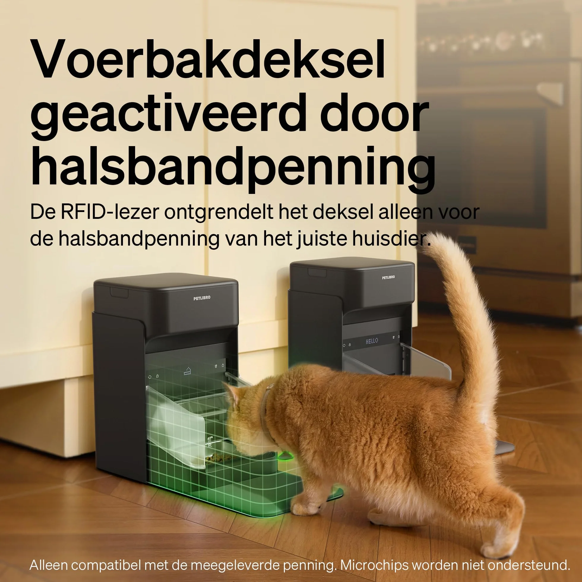 PETLIBRO Automat do karmy dla kotów RFID, 5G Wi-Fi, automatyczny dozownik karmy dla kotów z czujnikiem Collar-Tag, automatyczny dozownik karmy dla kotów z aplikacją, 1-10 posiłków, 3 l, czarny