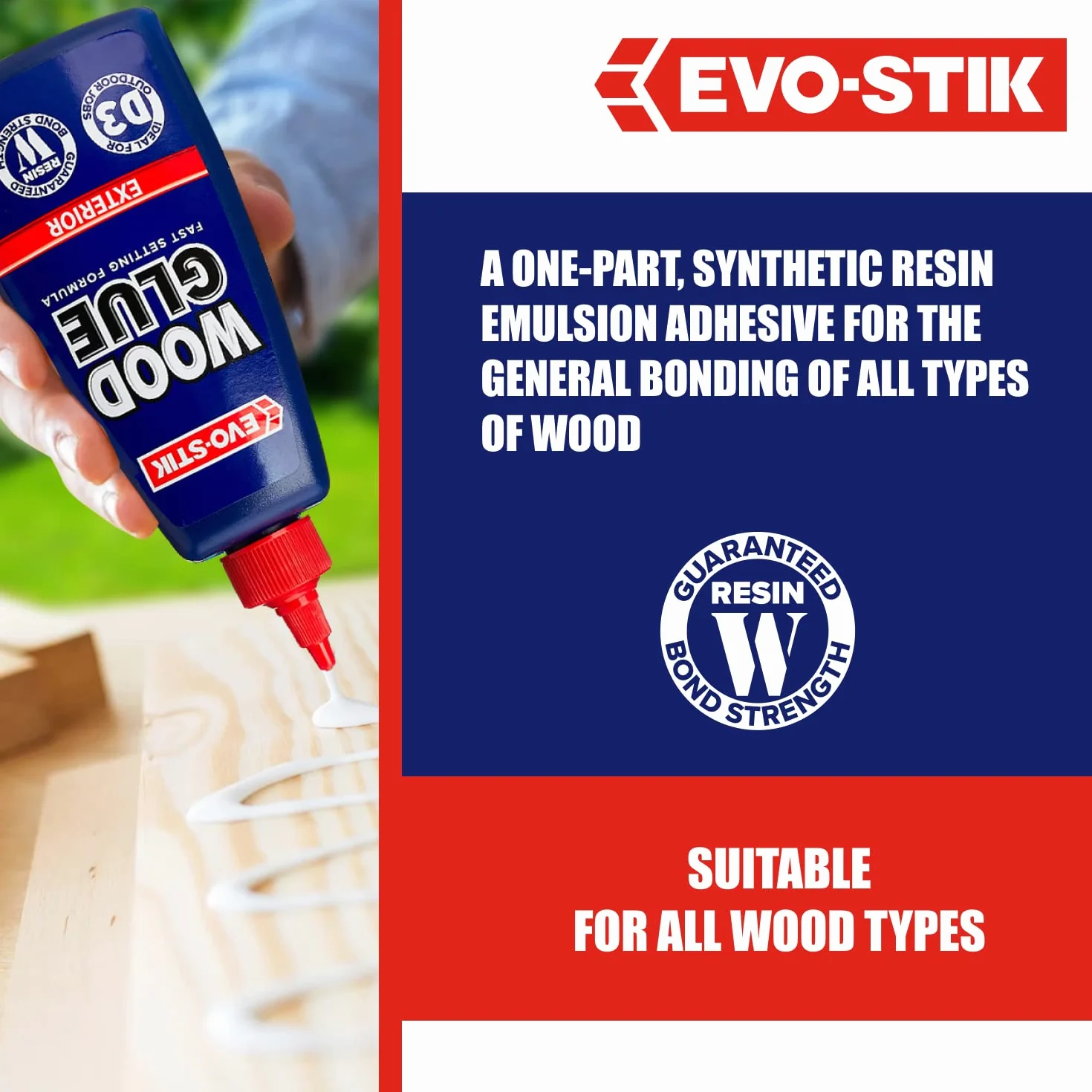EVO-STIK Klej do drewna na zewnątrz 500 ml odporny na warunki atmosferyczne