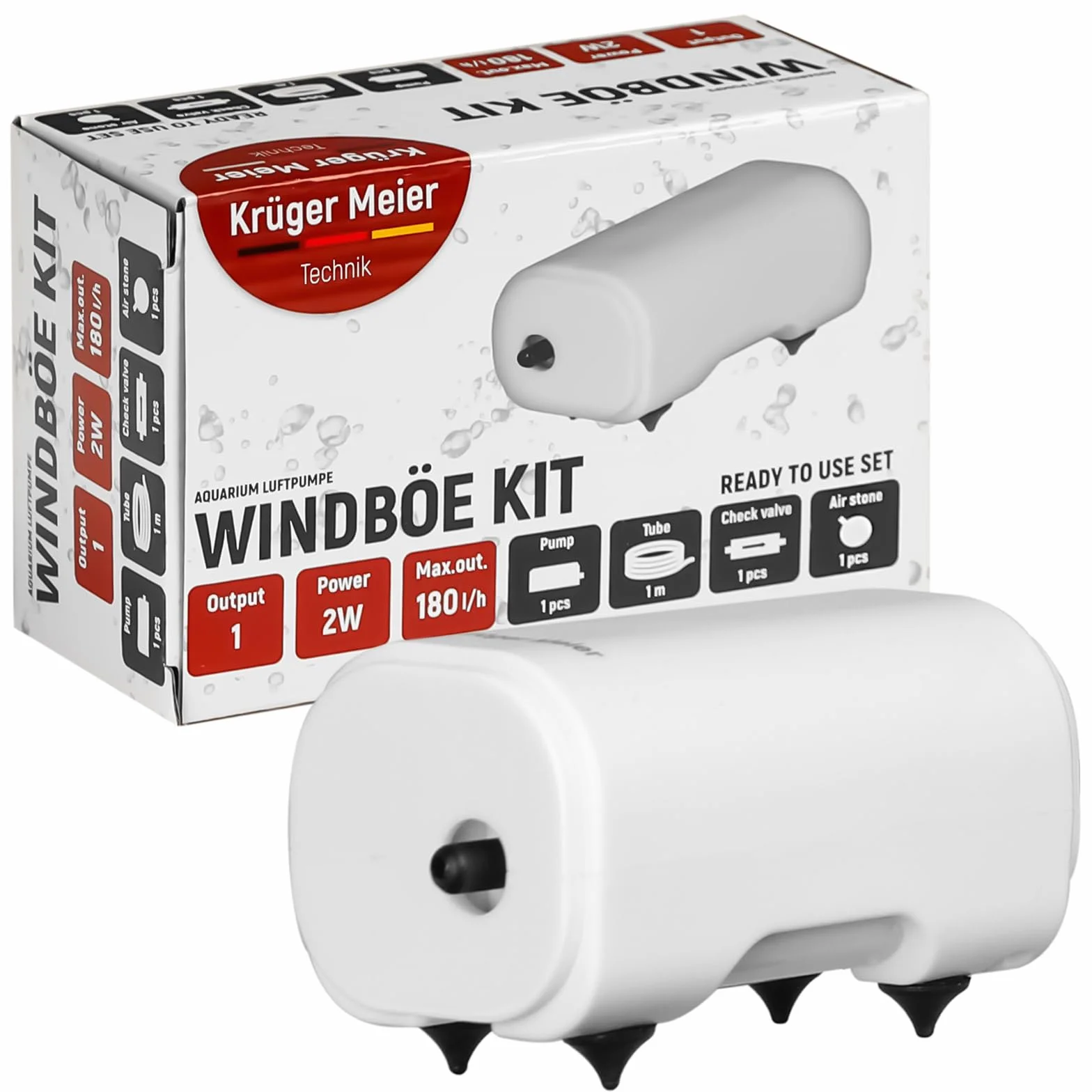 Kruger Meier Windboe Kit - zestaw napowietrzacz do akwarium 180l/h