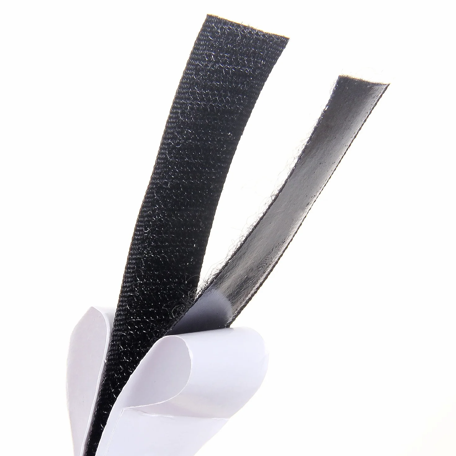 TUKA 25 metrów x 20 mm Samoprzylepna taśma haczykowa i klamra, samoprzylepna taśma na zarysowania, taśmy samoprzylepne z haczykami i pętlami, szerokość 20 mm, haczyk 25 m i klamra 25 m, czarna,