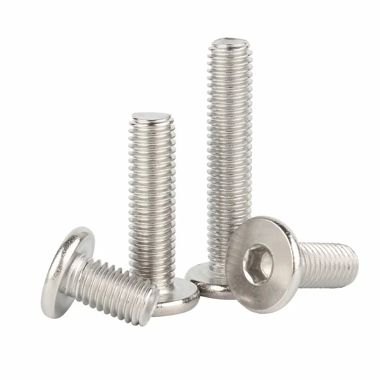 M5 x 8mm 50 Pcs Sześciokąt wewnętrzny Ekstra cienki Śruby z łbem płaskim Stal nierdzewna 304 Niski profil Komputer Śruby maszynowe