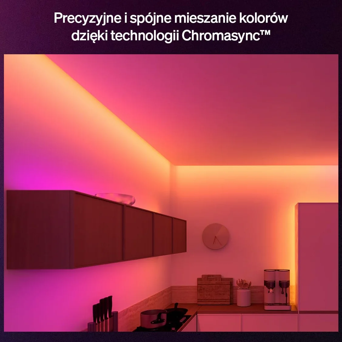 Philips Hue Flux ultra-bright 10 m LED, 6000 lm, żywe kolory i atmosfera, Chromasync™, przycinanie i przedłużanie, sterowanie aplikacją i głosem, do wnętrz i na zewnątrz.