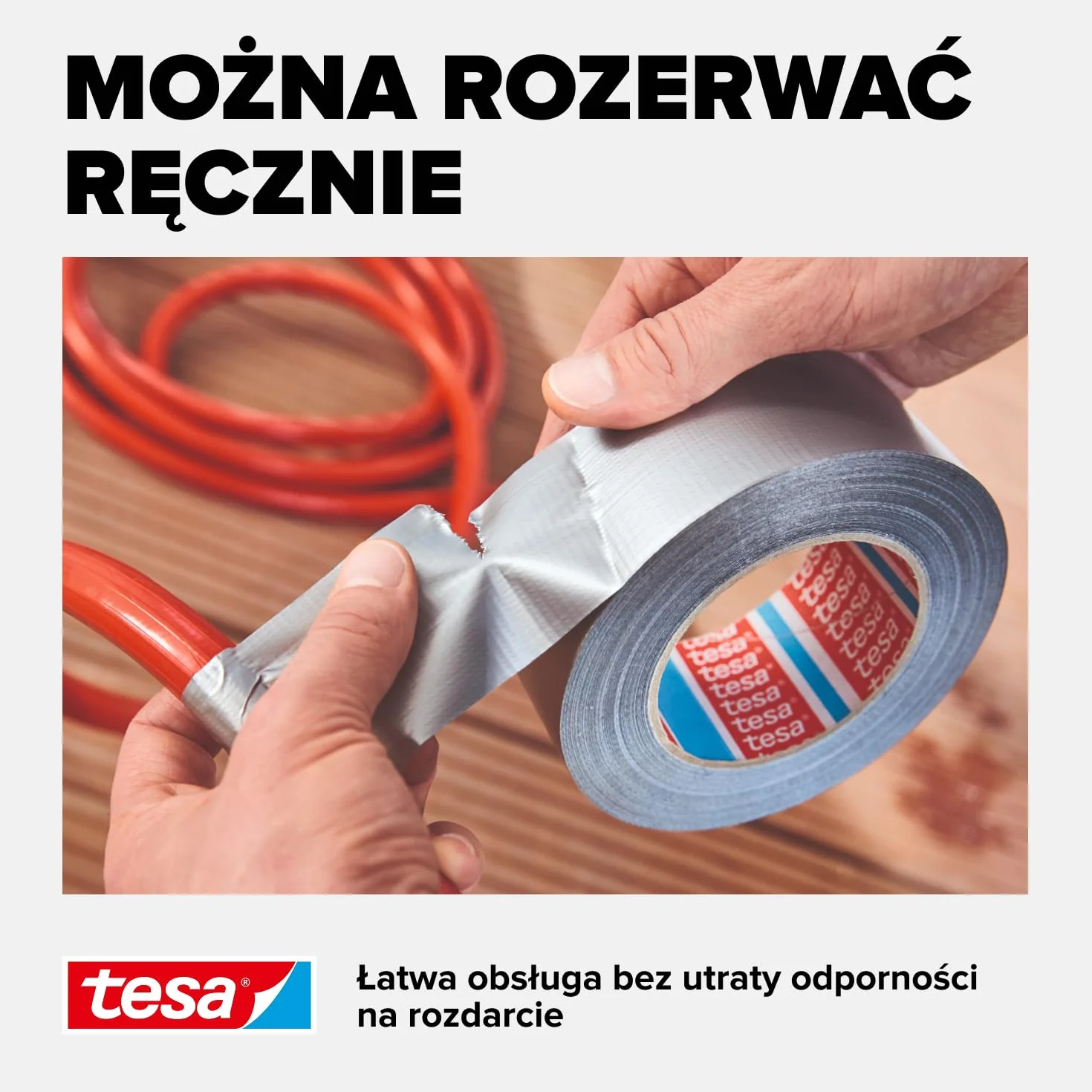tesa extra Power uniwersalna taśma dwustronna - bardzo mocna taśma samoprzylepna - uniwersalna taśma dwustronna do napraw, mocowania, uszczelniania i nie tylko - szara - 1 rolka - 30 m x 50 mm