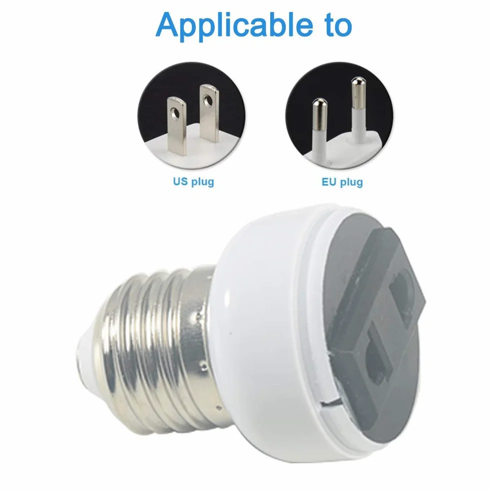 Oprawka lampy E27, adapter do oprawy lampy – zastosowana oprawka E27 w skrzynce wtykowej, opcjonalna wtyczka 2-polowa może zostać zamocowana