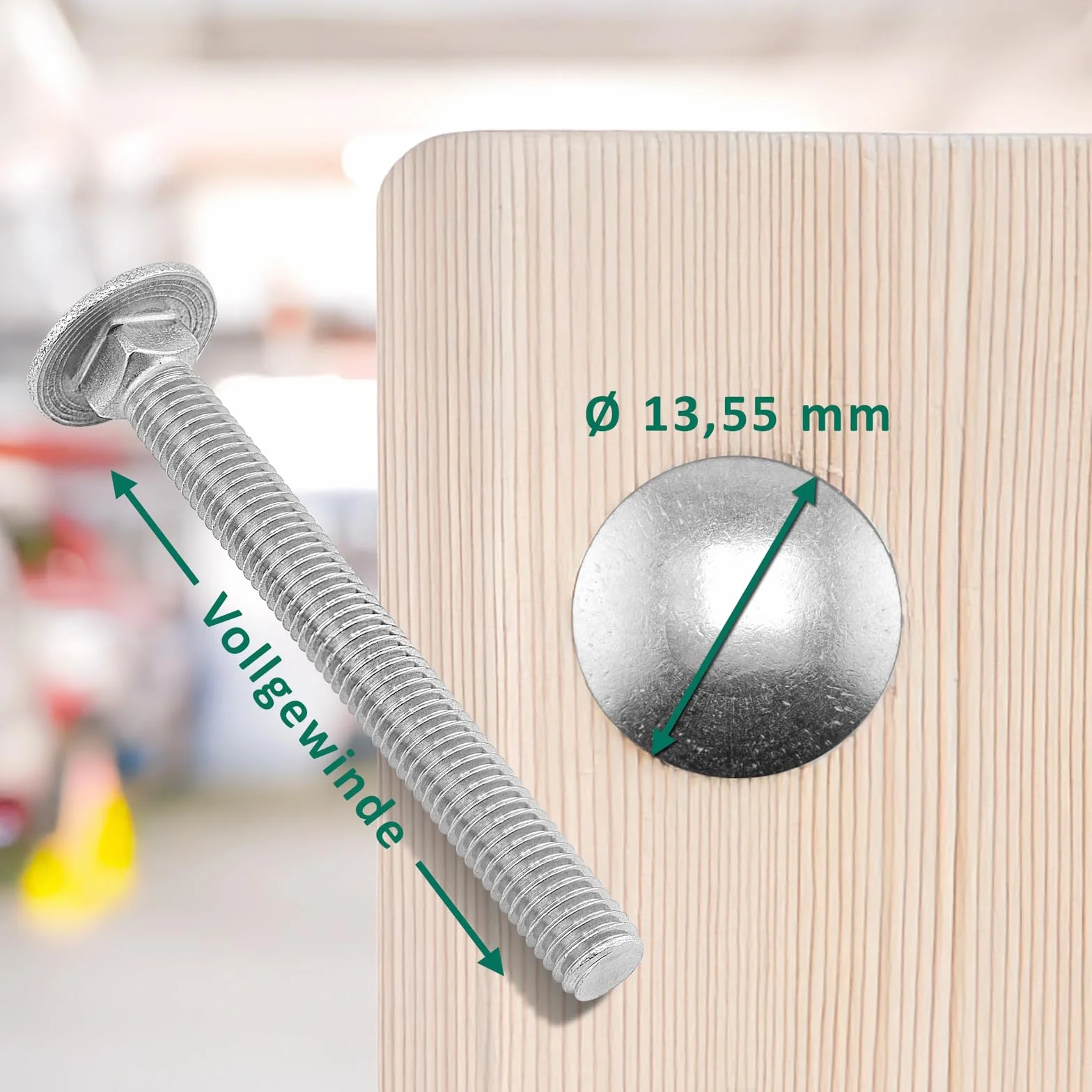 DSM – Śruby zamkowe M5 x 100 mm zgodnie z normą DIN 603 – stal nierdzewna A2/V2A – pełny gwint – śruby z łbem płaskim okrągłym z nasadką czworokątną – śruby do zawiasów drzwiowych – 10 sztuk