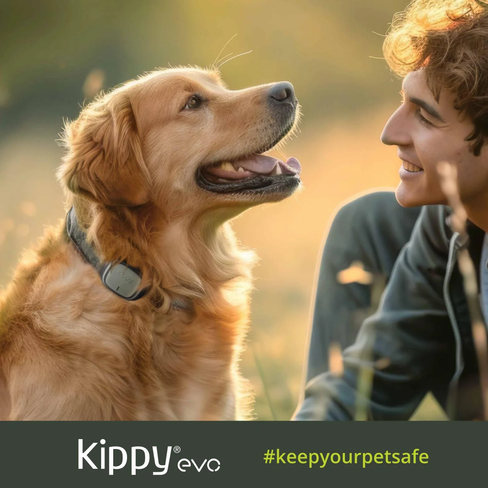 Kippy EVO Obroża GPS Monitor Aktywności dla Psa Kota 38g Wodoodporna Bateria 7 dni Kamiennoszary